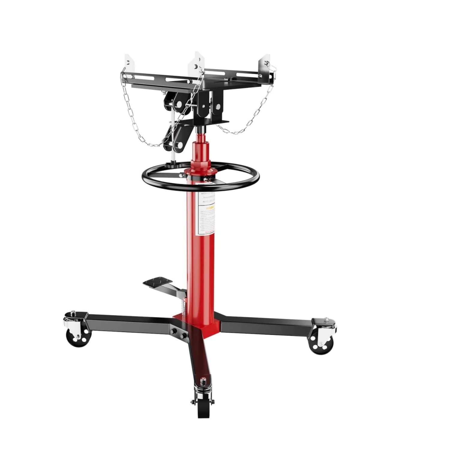 Garvee Heavy-Duty Hydraulic Transmission Jack 1320 lb Capacity 34Inchto 68InchTelescopic Lifting Range  Foot Pedal Operation For Cars Trucks and SUVs Professional and DIY Use
