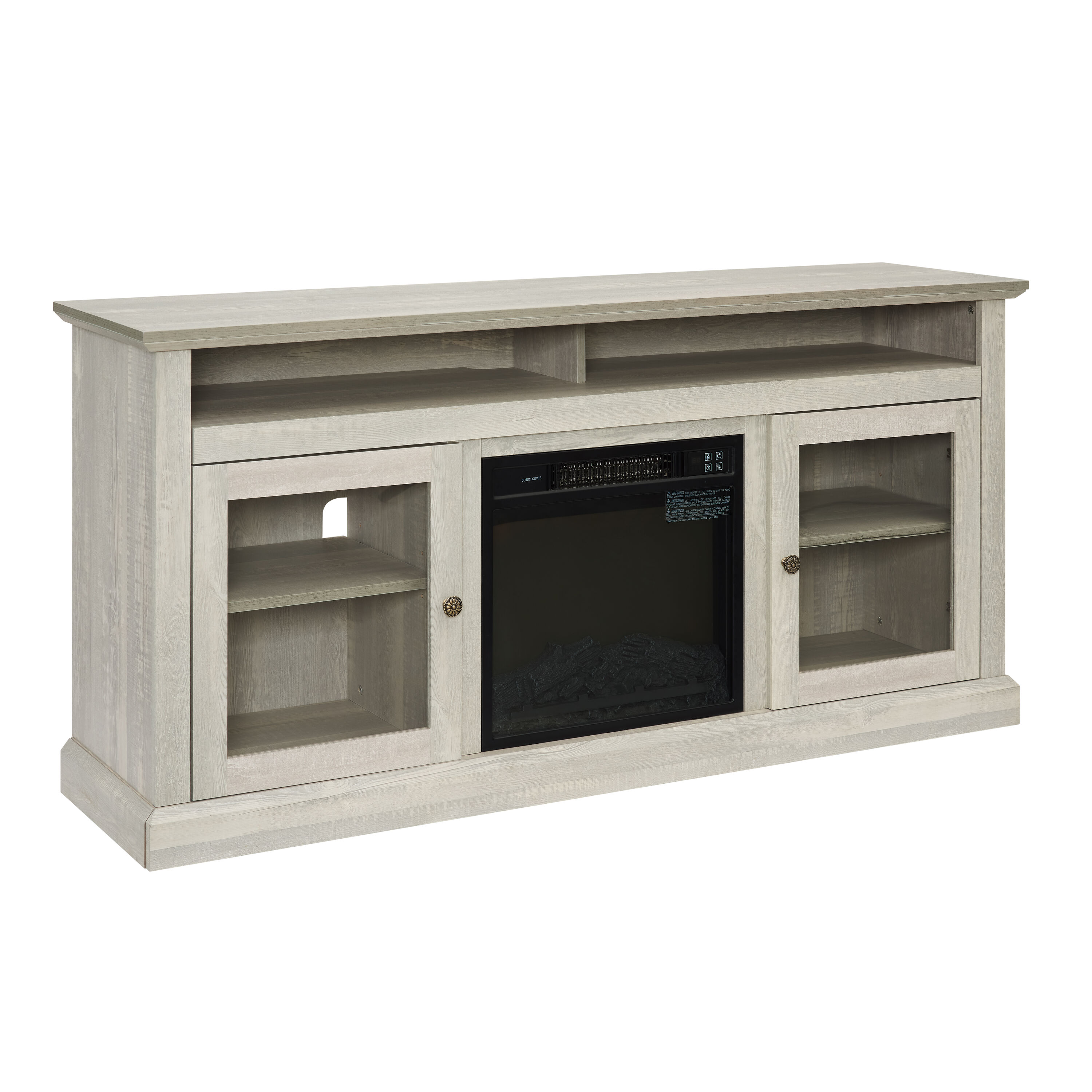 ToolCat PG2-16-PT 60-Inches W Stone Gray Free standing Fan-forced Corner or flat wall Electric Fireplace with Remote Control Included