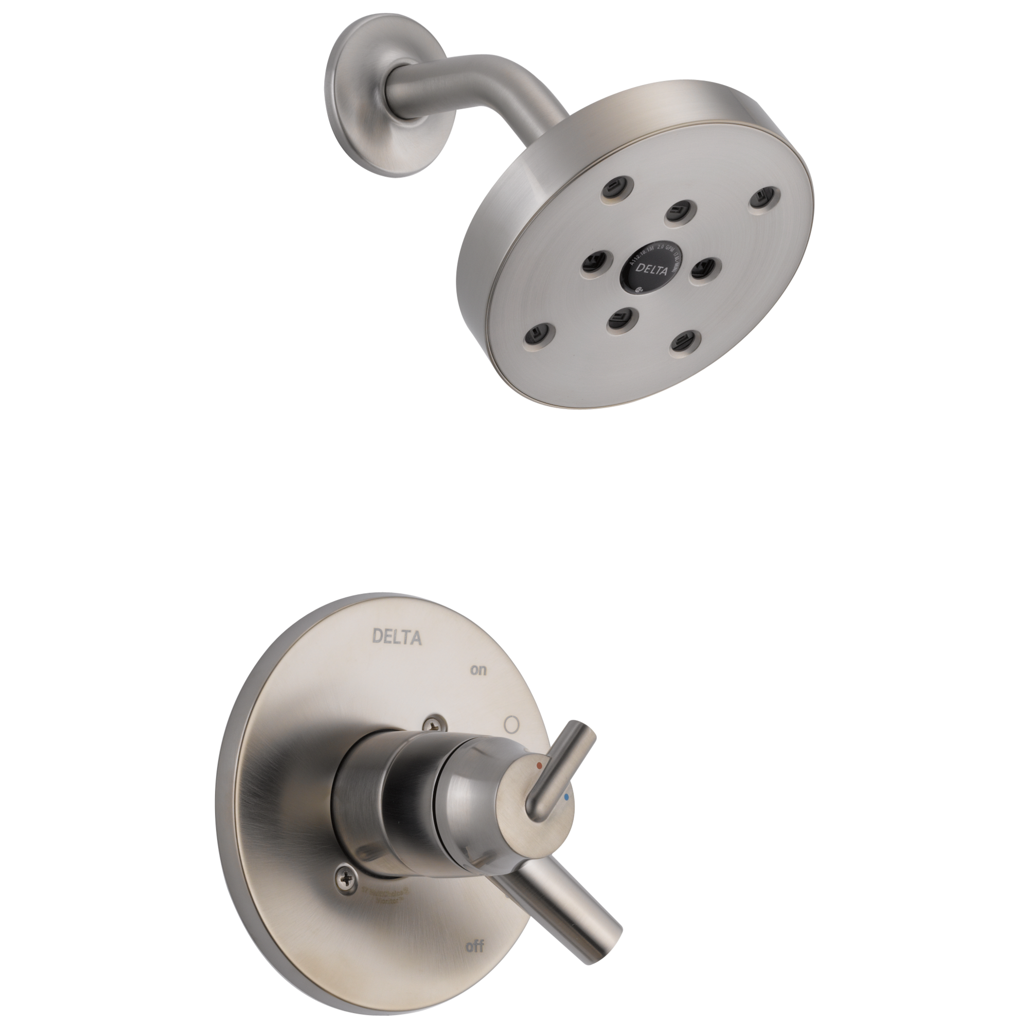 Delta T17259-SS Trinsic Stainless 2-handle Single function 5.4-in Round Shower Faucet