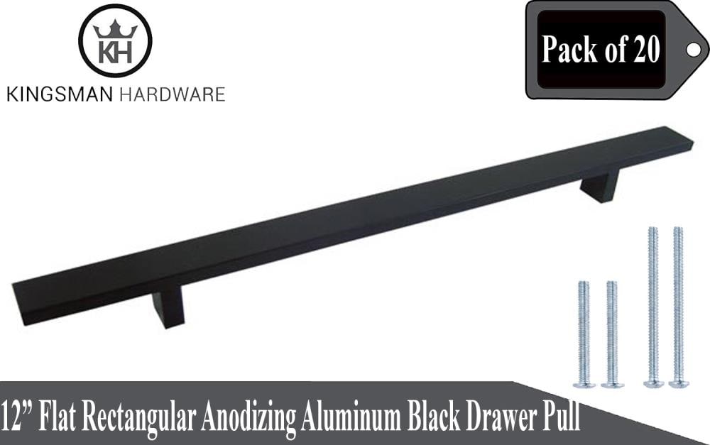 Kingsman Hardware LW12BLK-20 Cabinet-Pulls - View #2