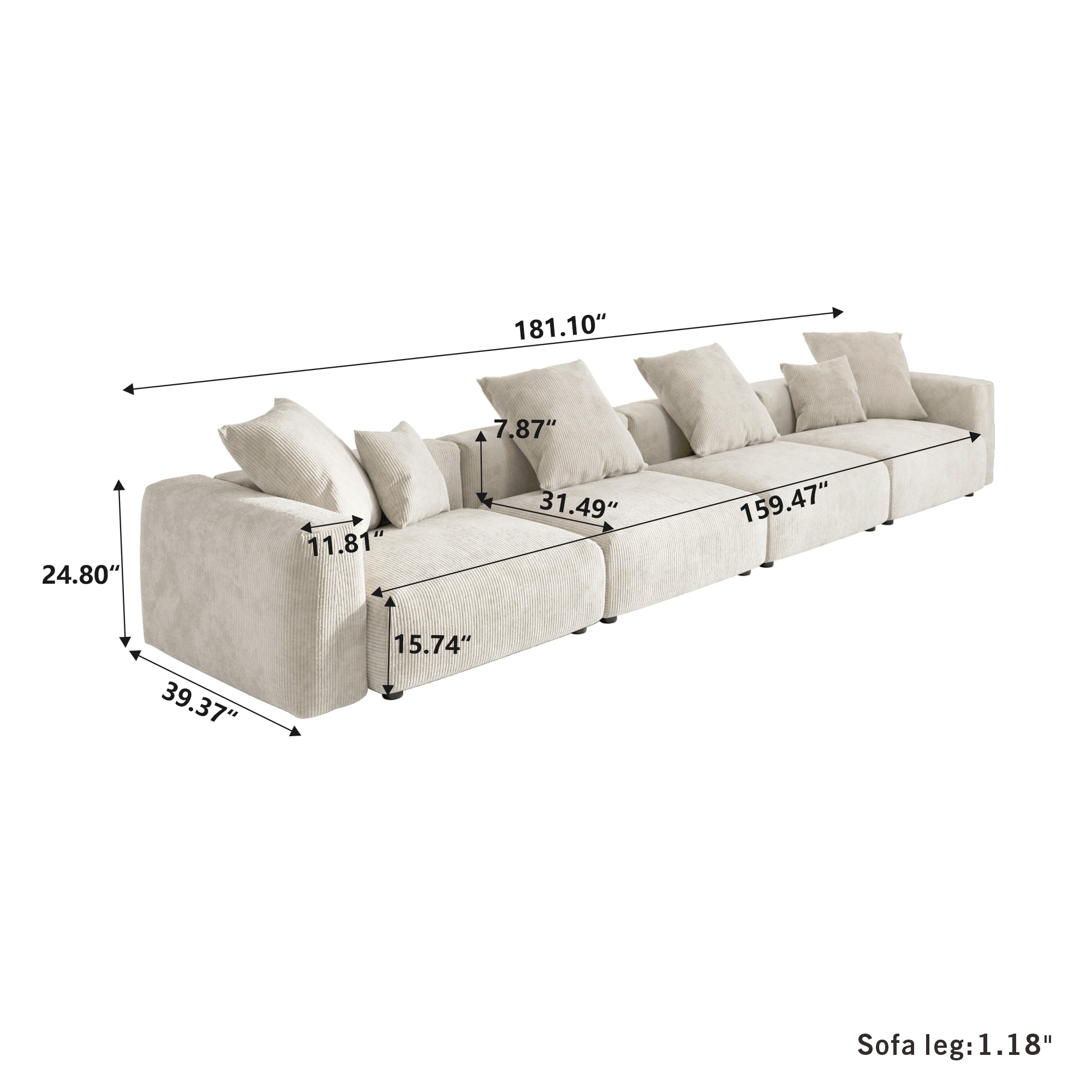 BuotiqHom DH-S4-126BE Sofas-Loveseats - View #2