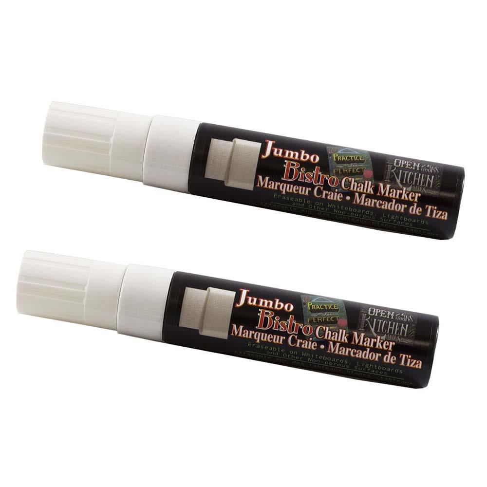 Jam Paper Jam Paper Fine Point Erasable Chalk Markers, Black, 2/Pack | 526482BAA