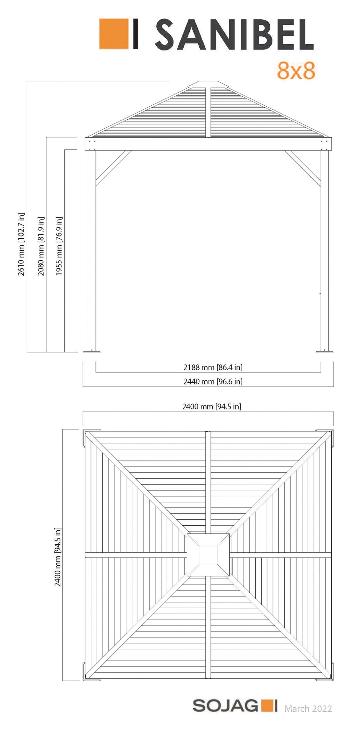 Sojag 500-9168181 Wood-Resin-Gazebos - View #13