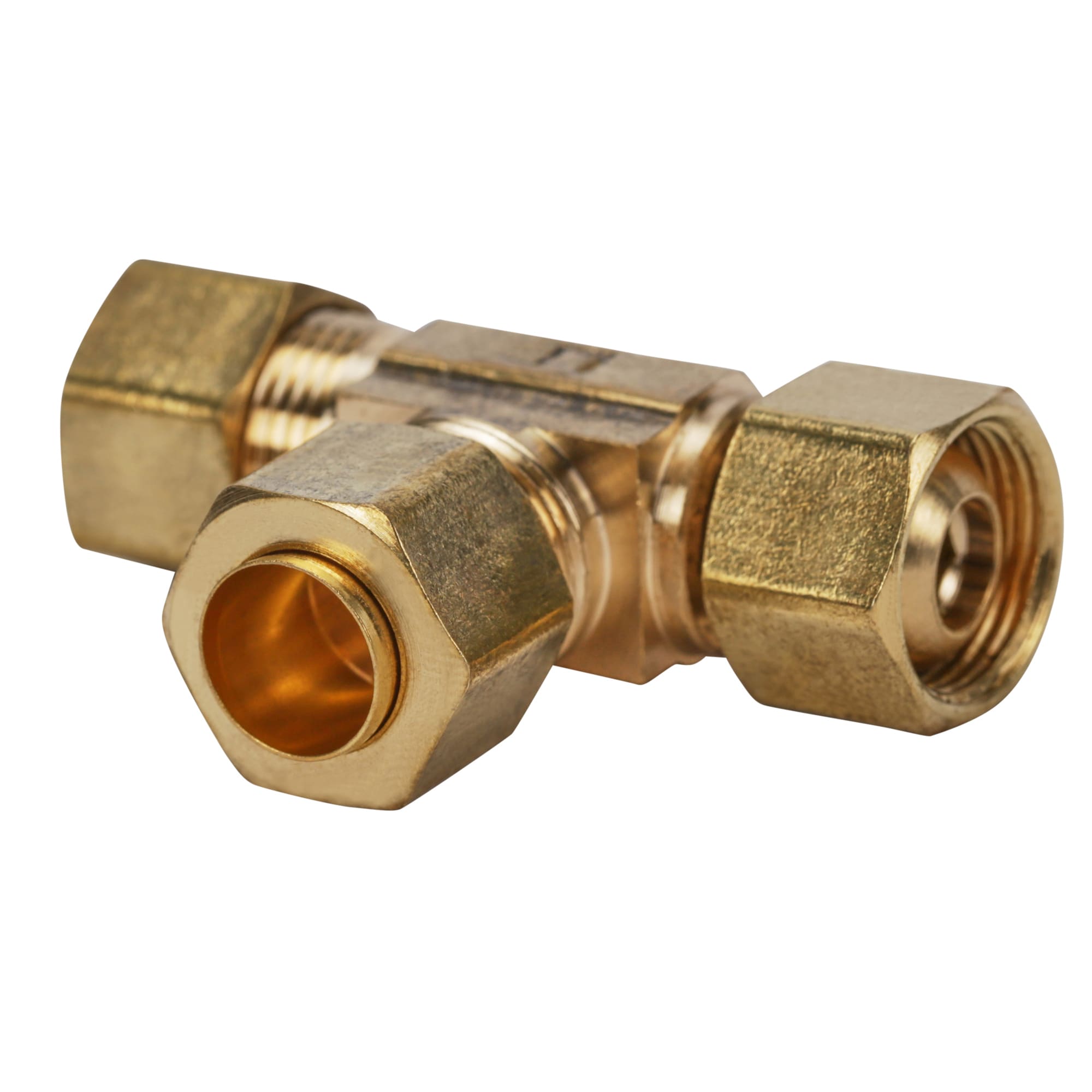 Proline Series 3/8-in x 3/8-in Compression Tee Fitting in the Brass Fittings  department at