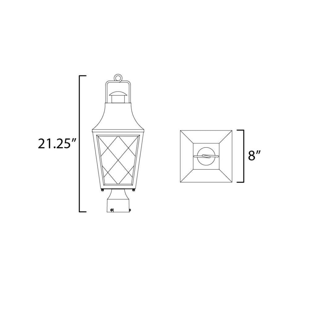 Maxim Lighting 30360CLBK Complete-Post-Lights - View #3