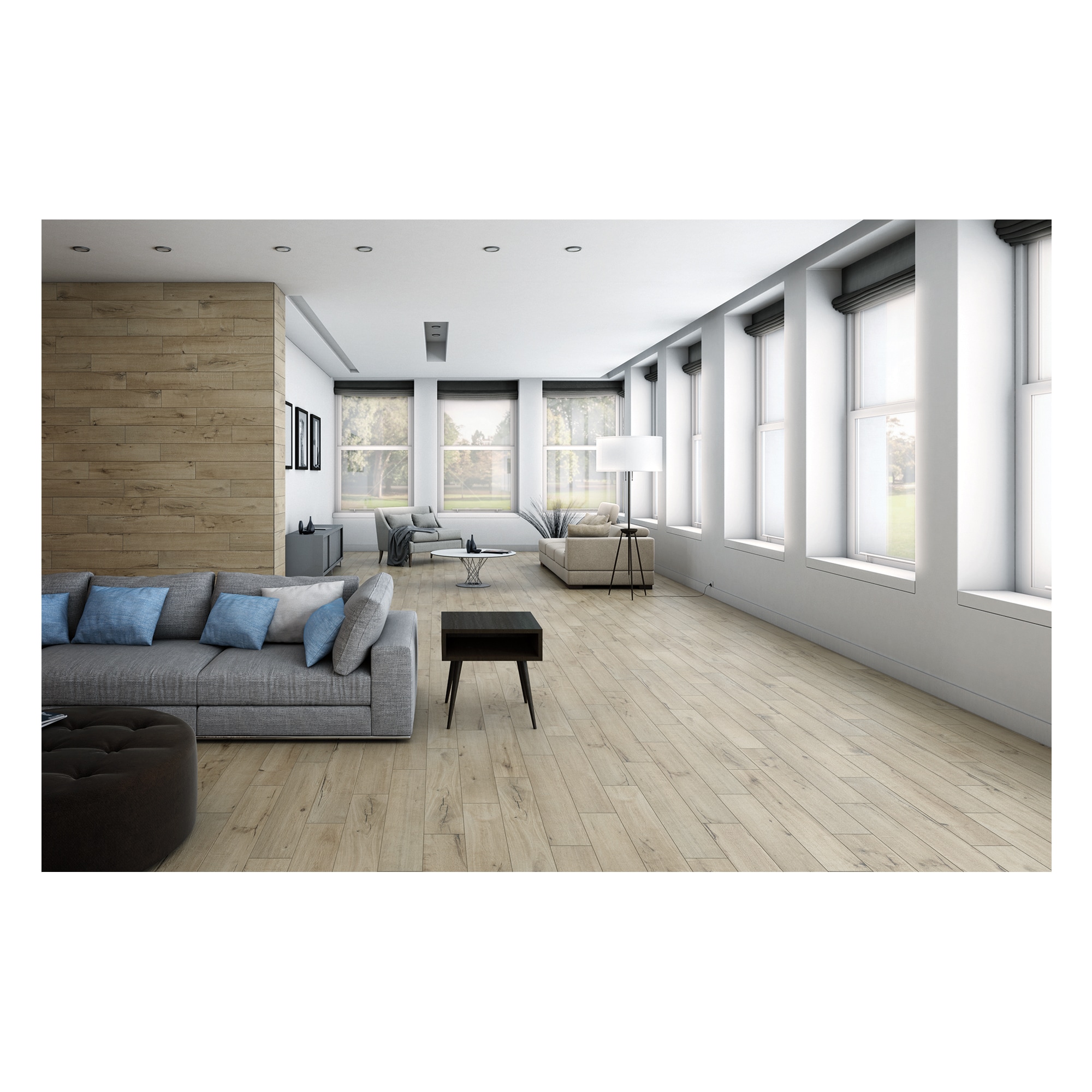 American Olean Woodstory Natural Oak 6 In X 36 In Glazed Porcelain Wood Look Floor And Wall Tile 