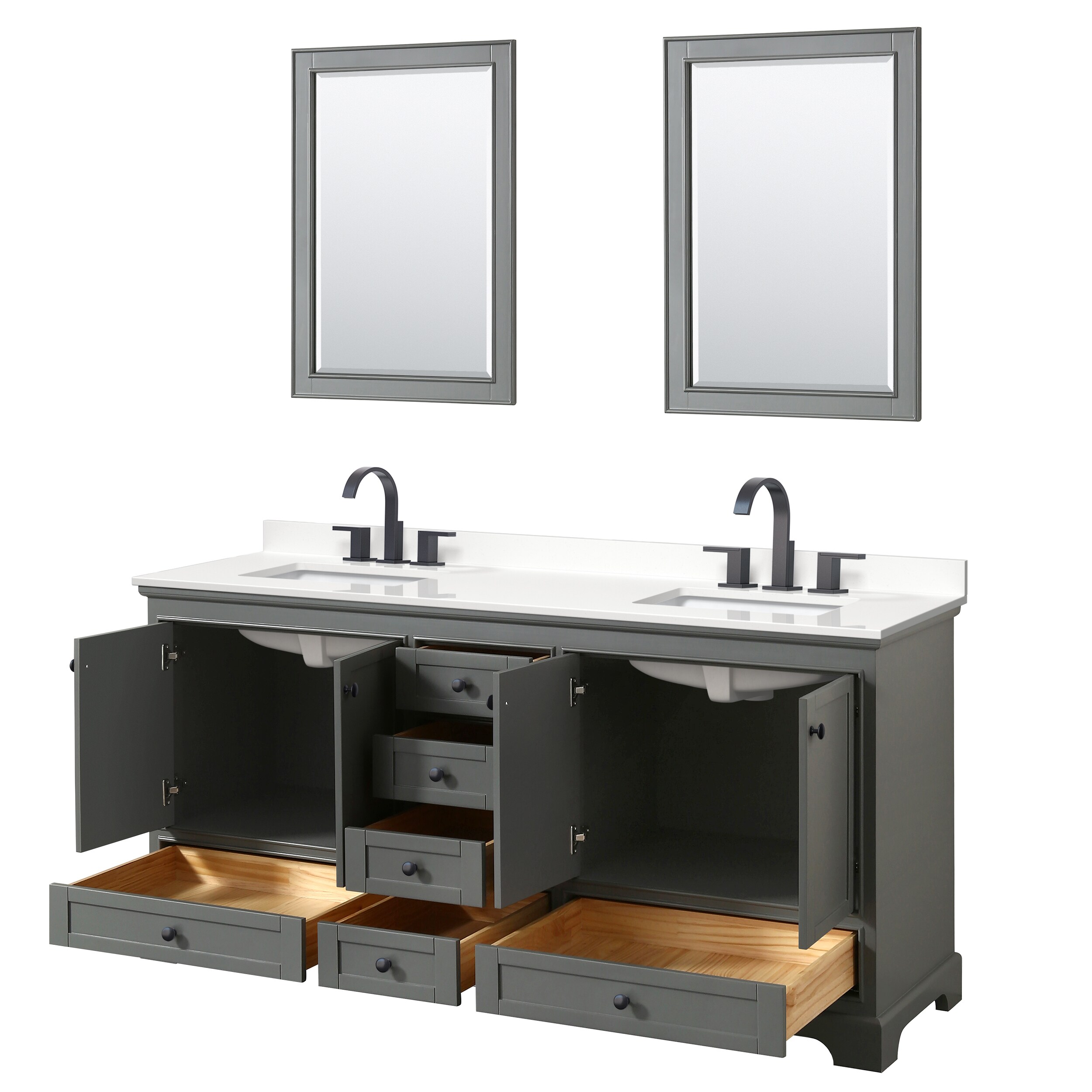 Wyndham Collection WCS202072DGBWQUS3M24 Bath-Vanity-Combo - View #2