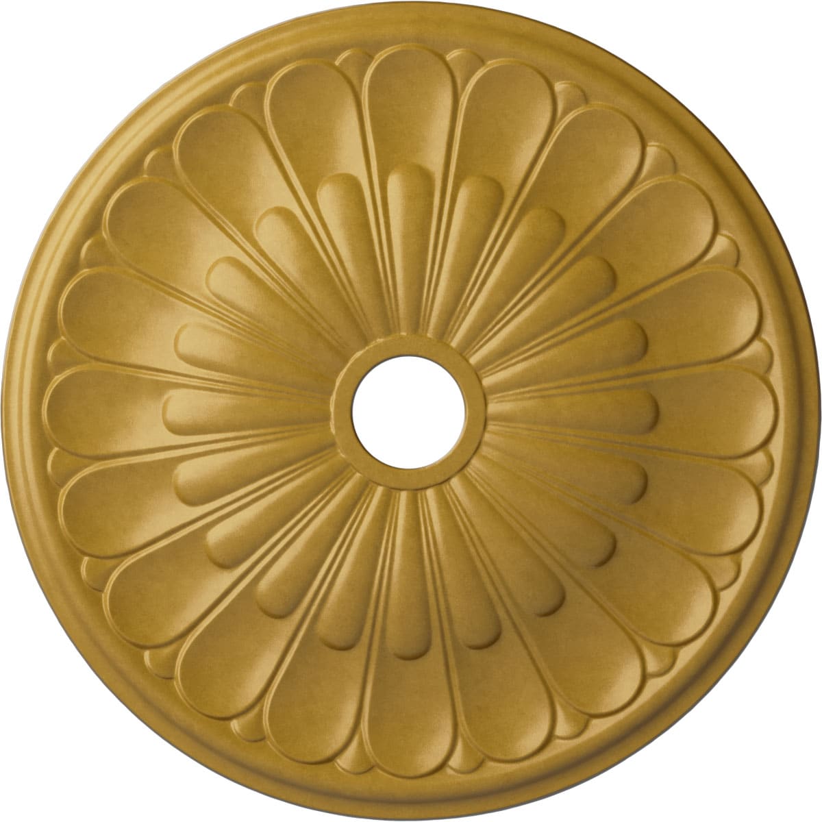 Ekena Millwork CM26ELIGS Elsinore 26.75-in W x 26.75-in L Painted Iridescent Gold Polyurethane Whole Ceiling Medallion