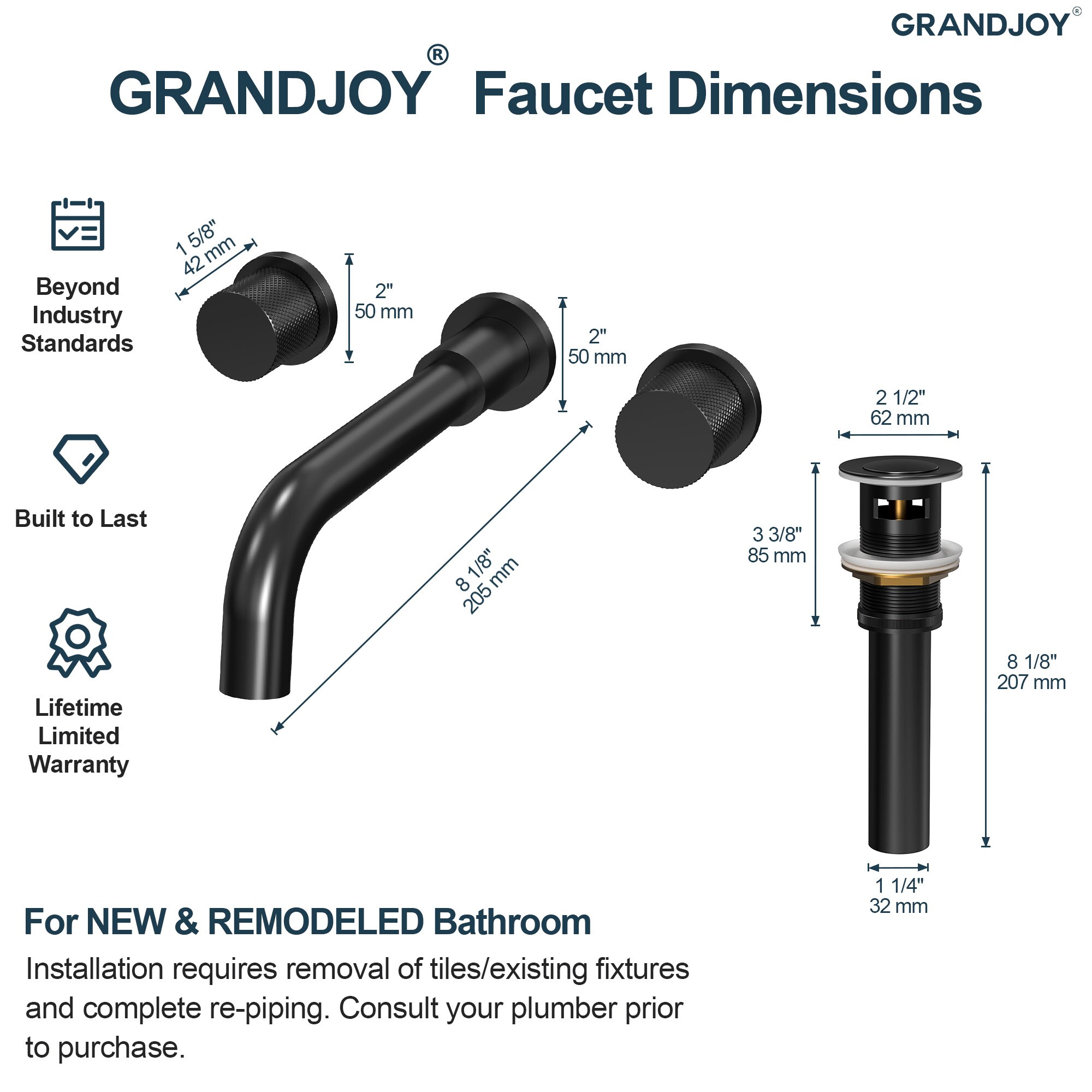 GRANDJOY SGF11GJ-50BL Lavatory-Faucets - View #10