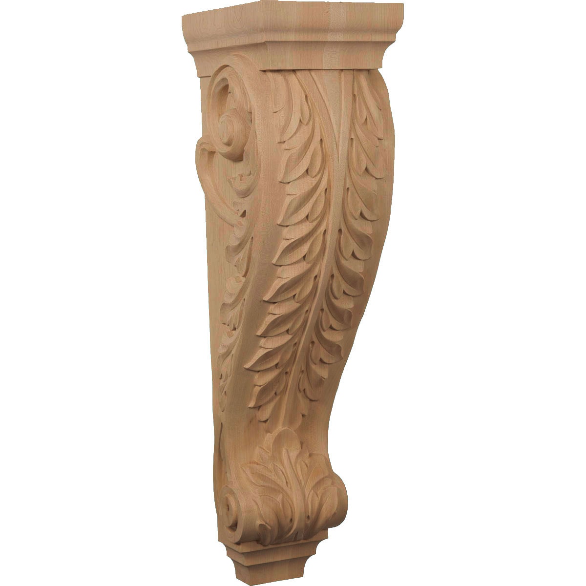 Ekena Millwork CORW08X09X30ACAL 8-in x 9-in x 30-in Unfinished Alder Wood Paintable/Stainable Corbel