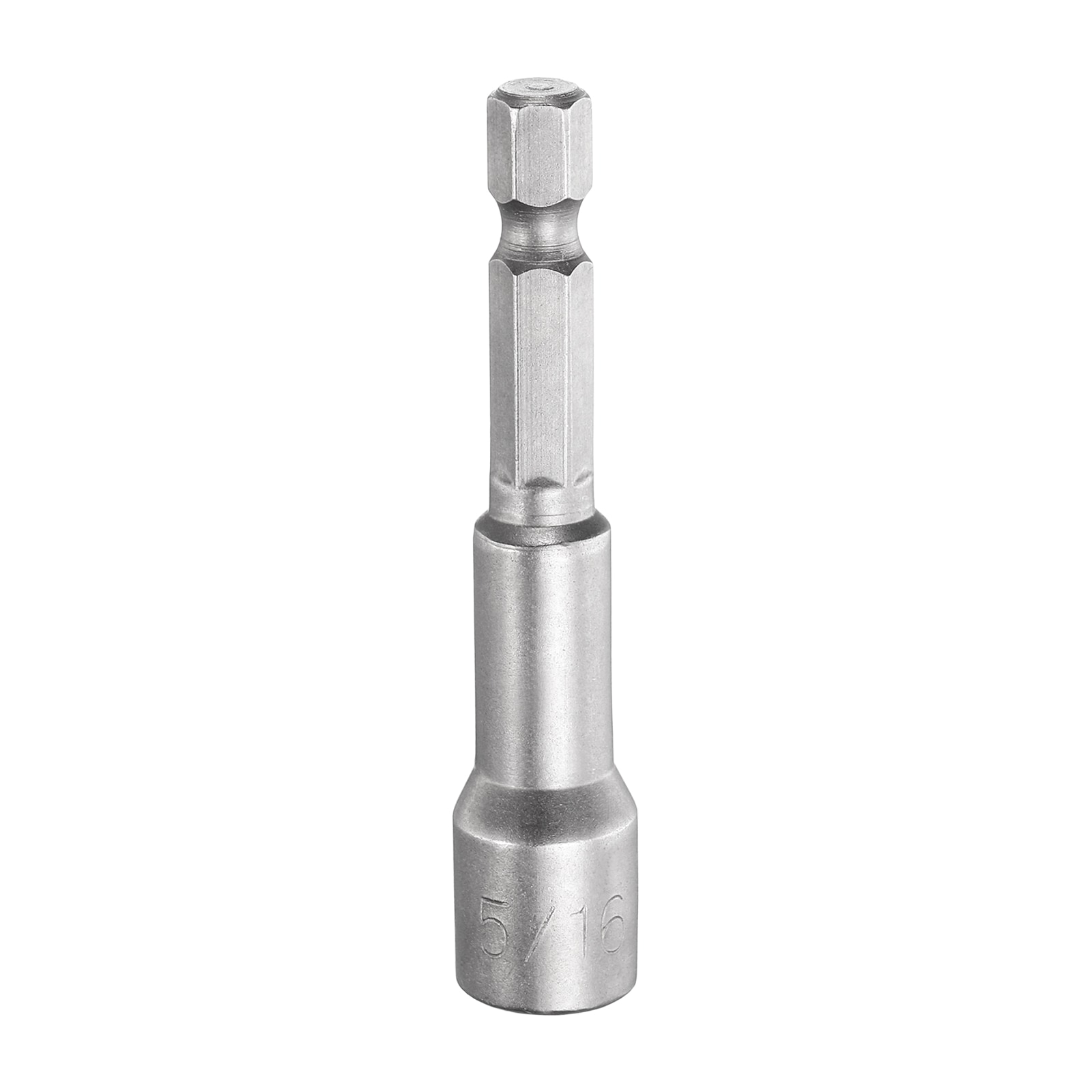 Harfington Nut Driver Drill Bit 5/16 Inch Socket 1/4 Inch Hex Shank 2.56 Inch (65mm) Long Magnetic 6-Point Sockets Quick Change CR-V Steel Bolt Setters for Power Drill Drivers #S26030900UX3067