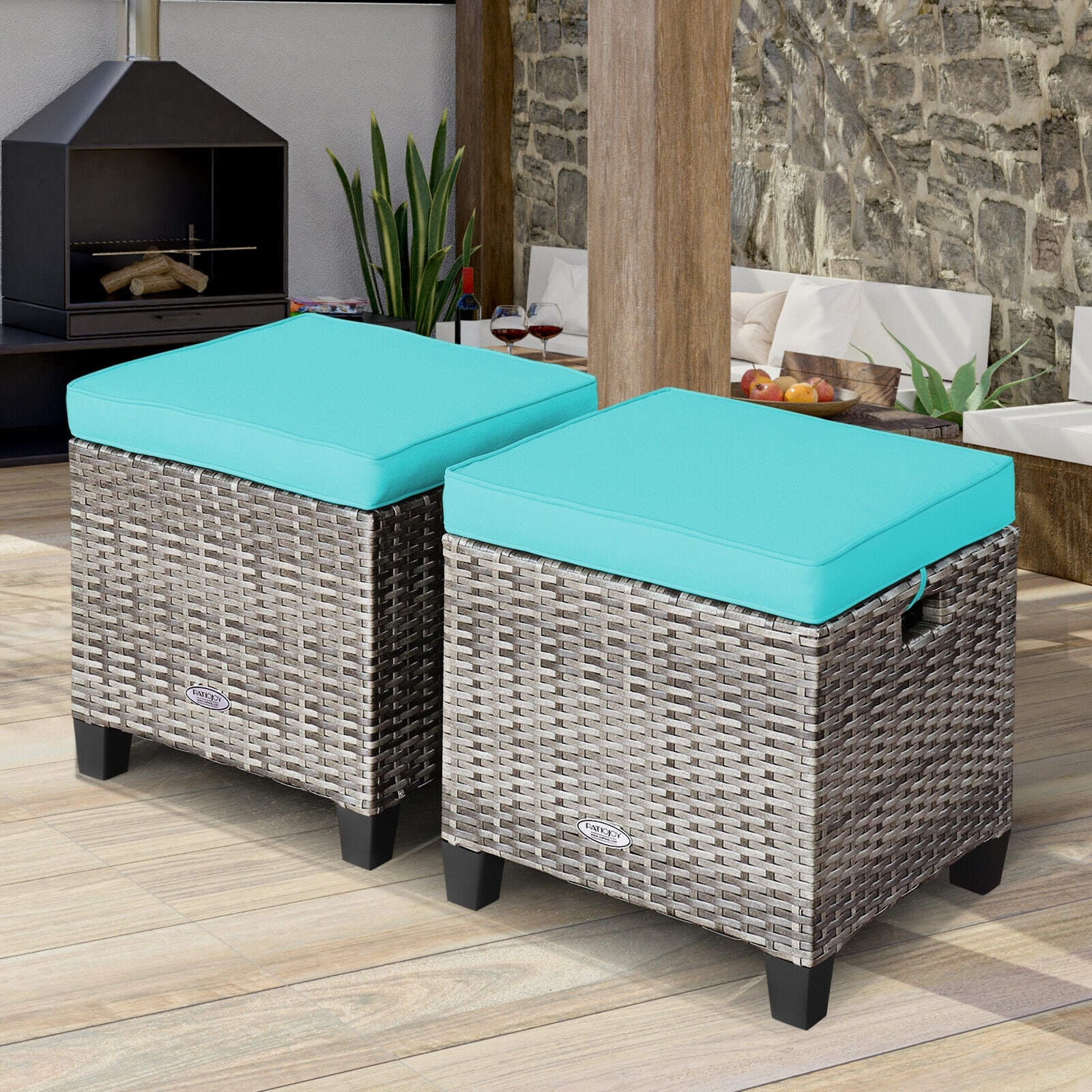 Slickblue D-CO-UT86576WH Indoor-Ottomans - View #5