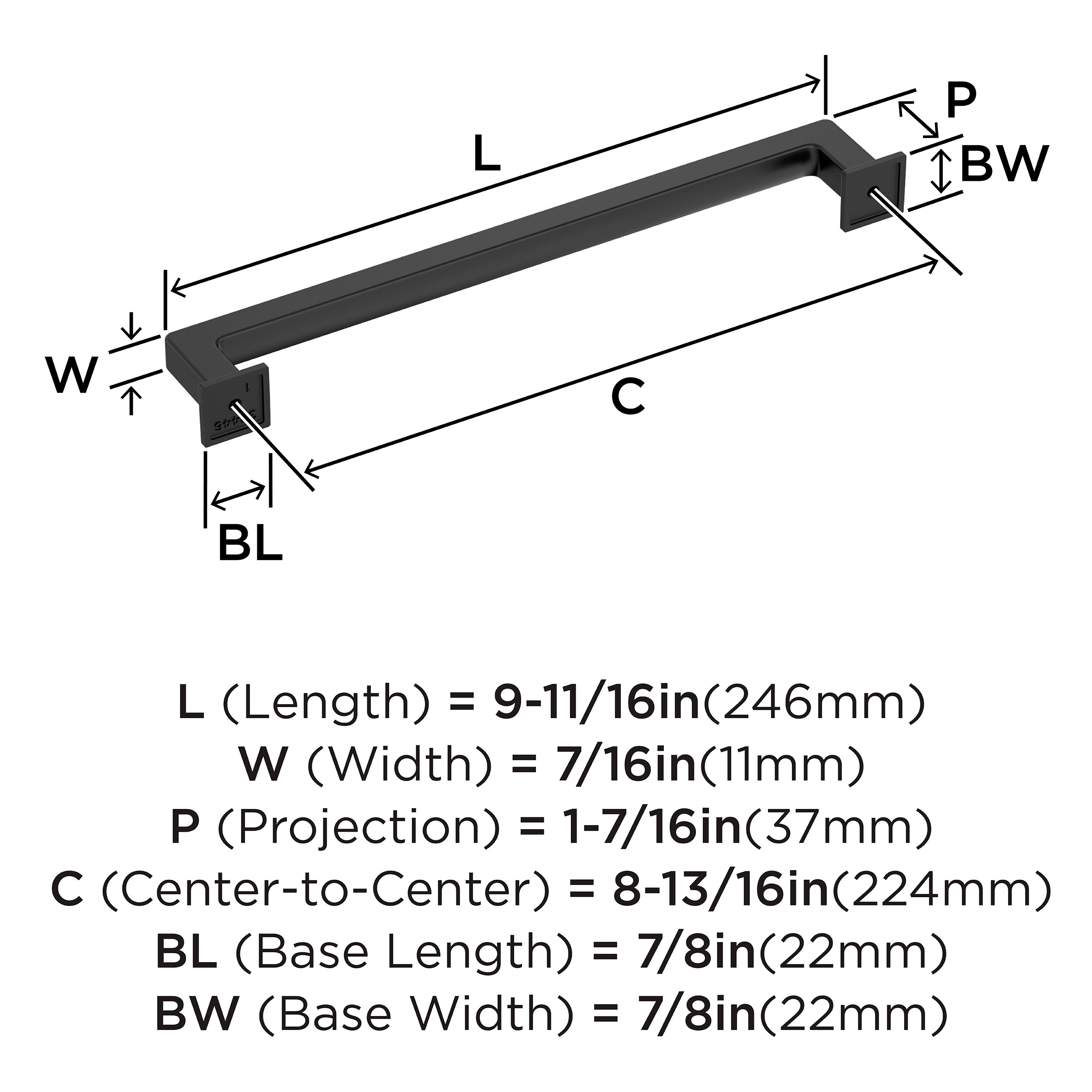Amerock BP37446MB Cabinet-Pulls - View #4