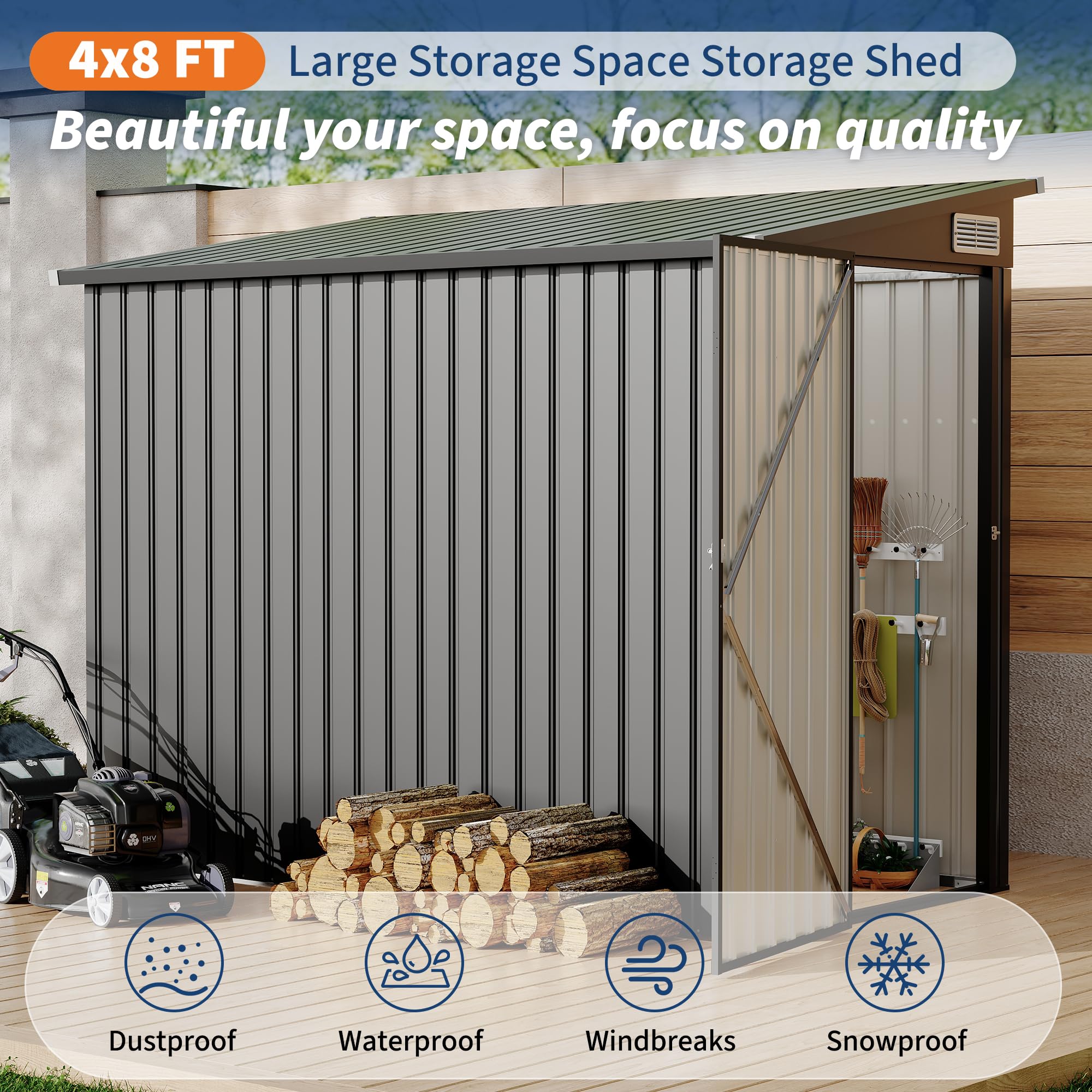 IdealHouse C160WLZLJ4MK Metal-Storage-Buildings-Sheds - View #4
