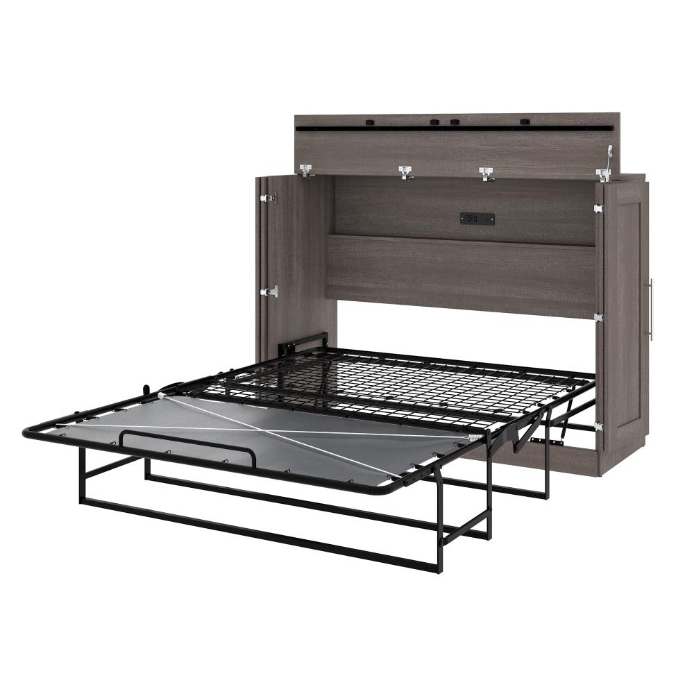 Bestar Pur Bark Gray Full Composite Murphy Bed In The Beds Department 