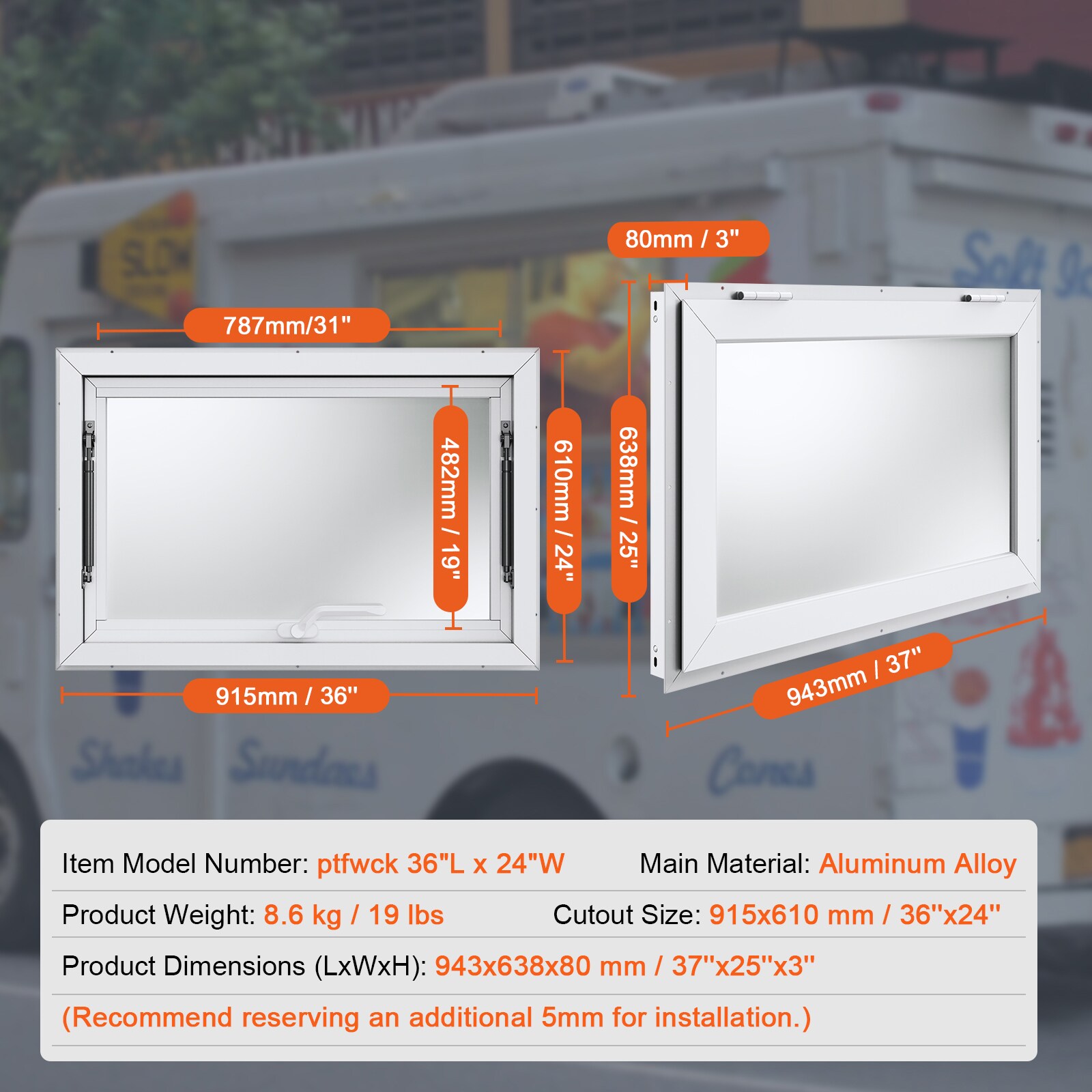 VEVOR SCFWCK36X24I03118V0 Awning-Windows - View #7