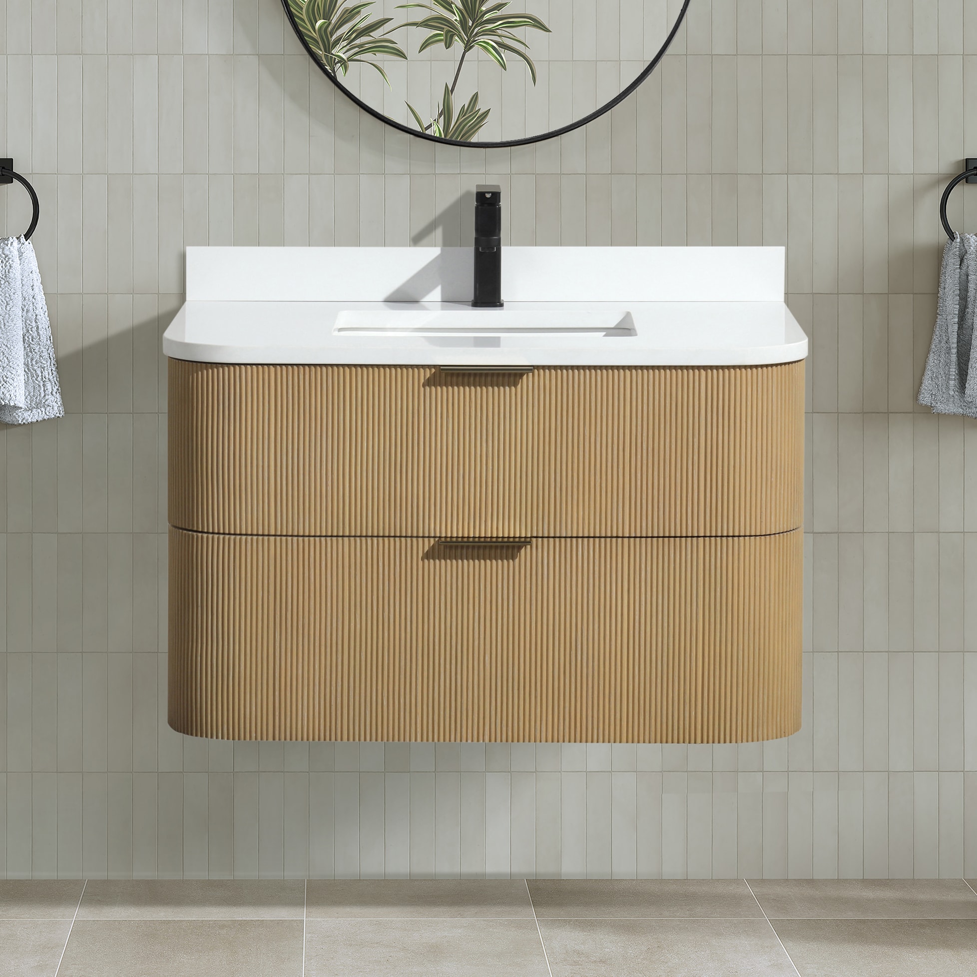 Ari Kitchen & Bath AKB-CHANTAL-36-OAK Bath-Vanity-Combo - View #11