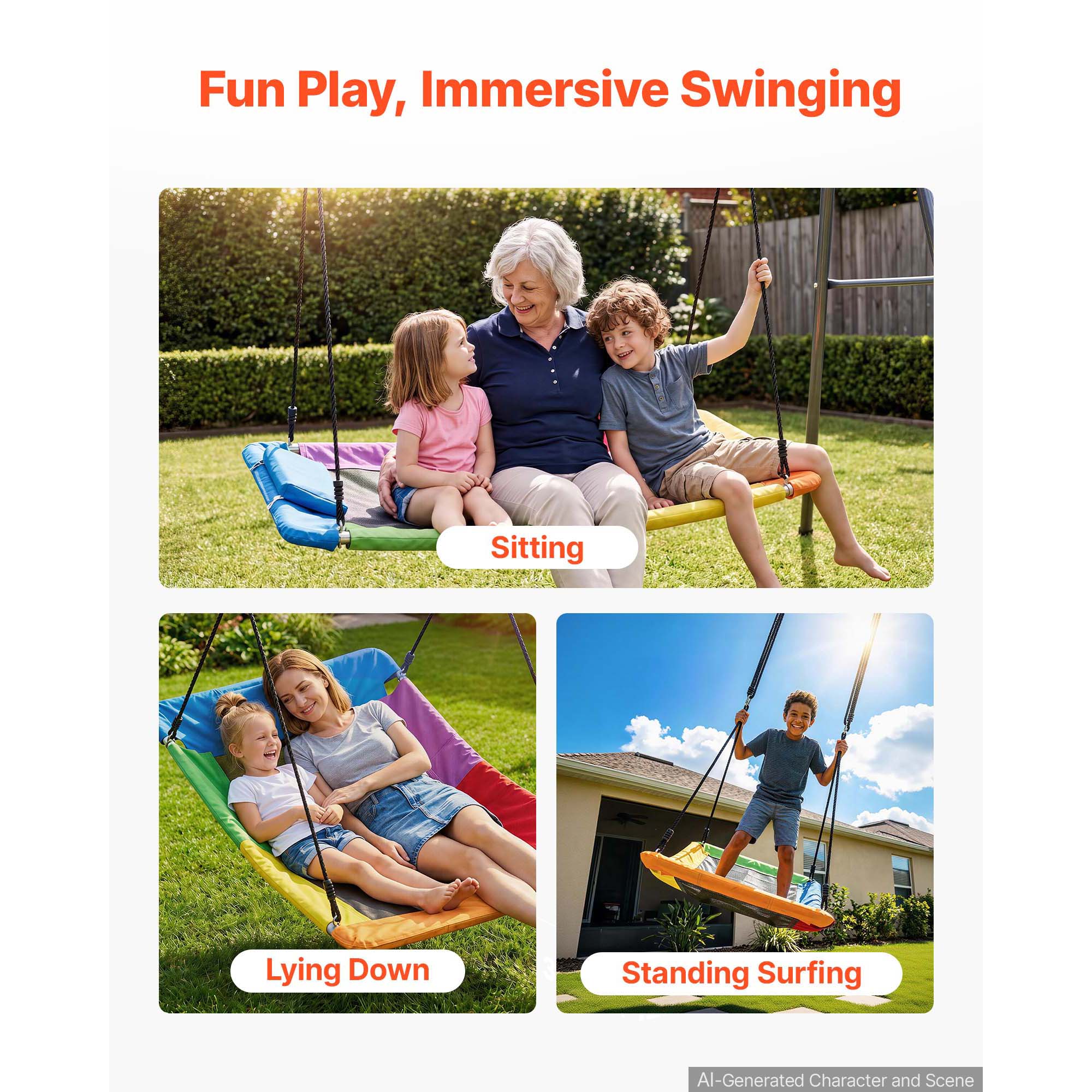 VEVOR SCCSFDQQFXFD20718V0 Playset-Swings - View #3