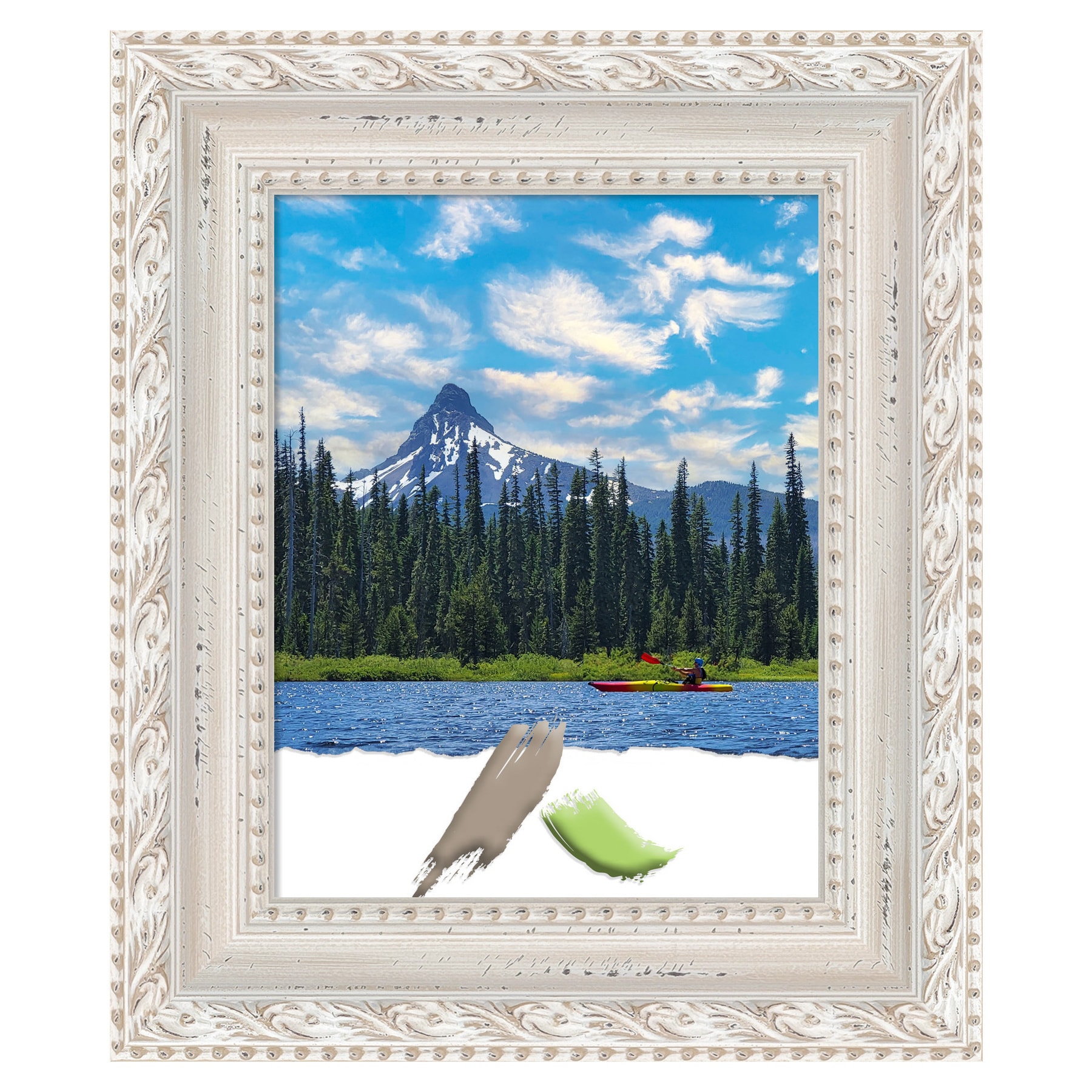 Opera Off White Distressed Wood Picture Frame 11x14