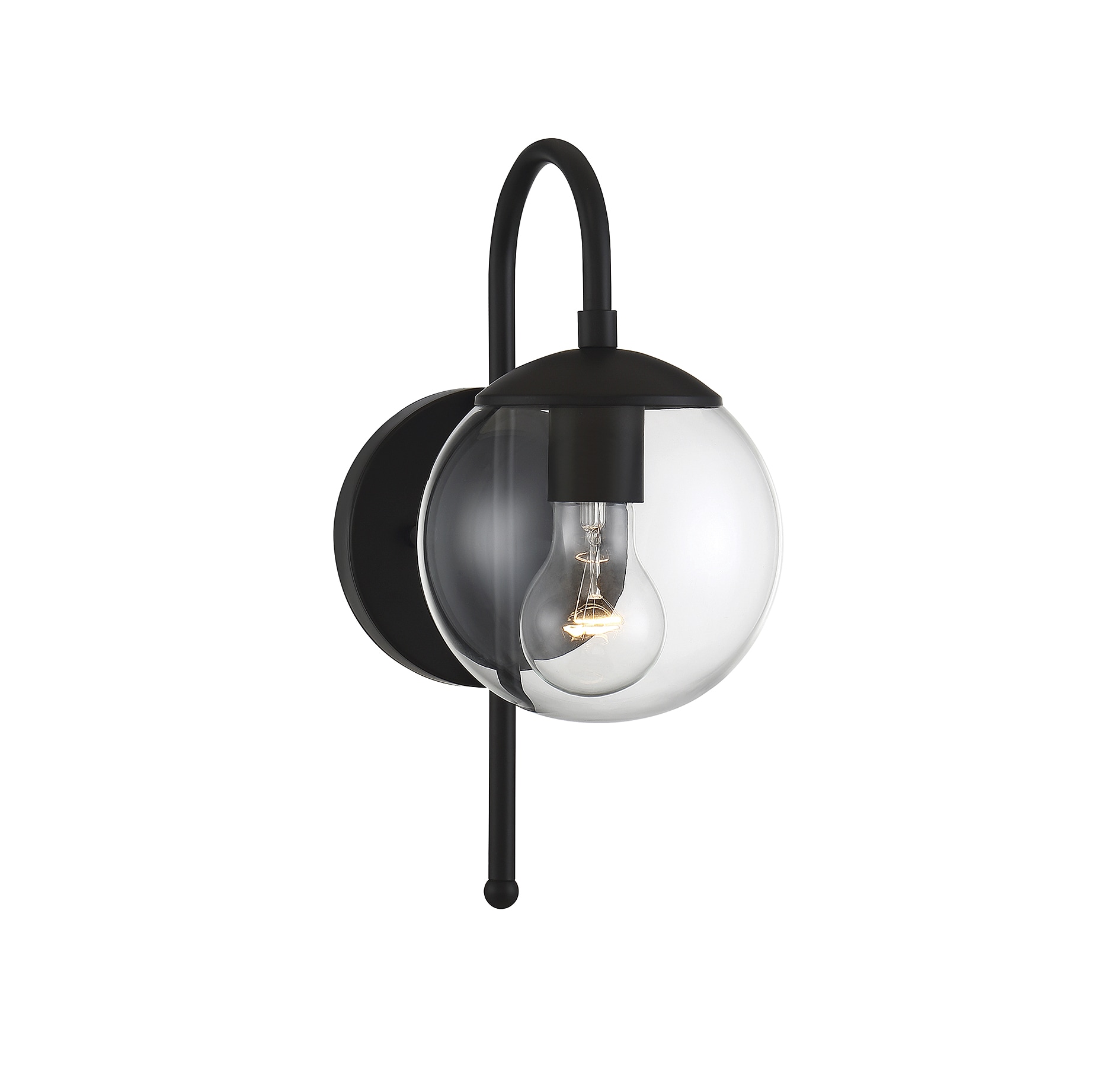 Meridian Lite Trends M50030BK Meridian 1 -Light 13-in H Matte Black Hardwired Outdoor Wall Light