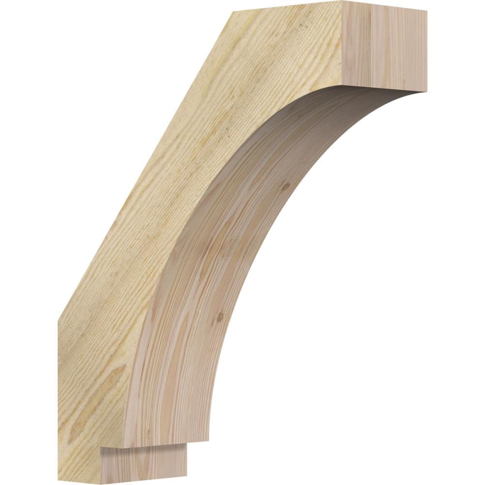 Ekena Millwork BRC06X18X22IMP00RDF 6-in x 18-in x 22-in Douglas Fir Unfinished Wood Imperial Rough Sawn Knee Brace