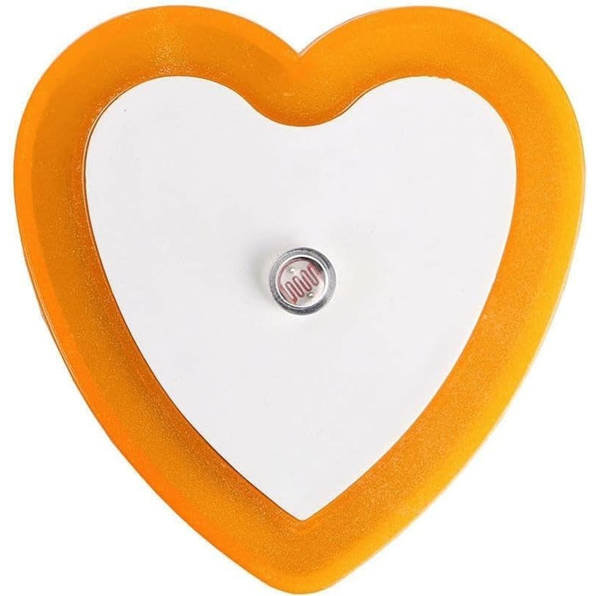 Haisijing  2 Pack Plug-in LED Night Light with Auto Sensor Heart Shaped Wall Light for Bedroom Hallway Orange