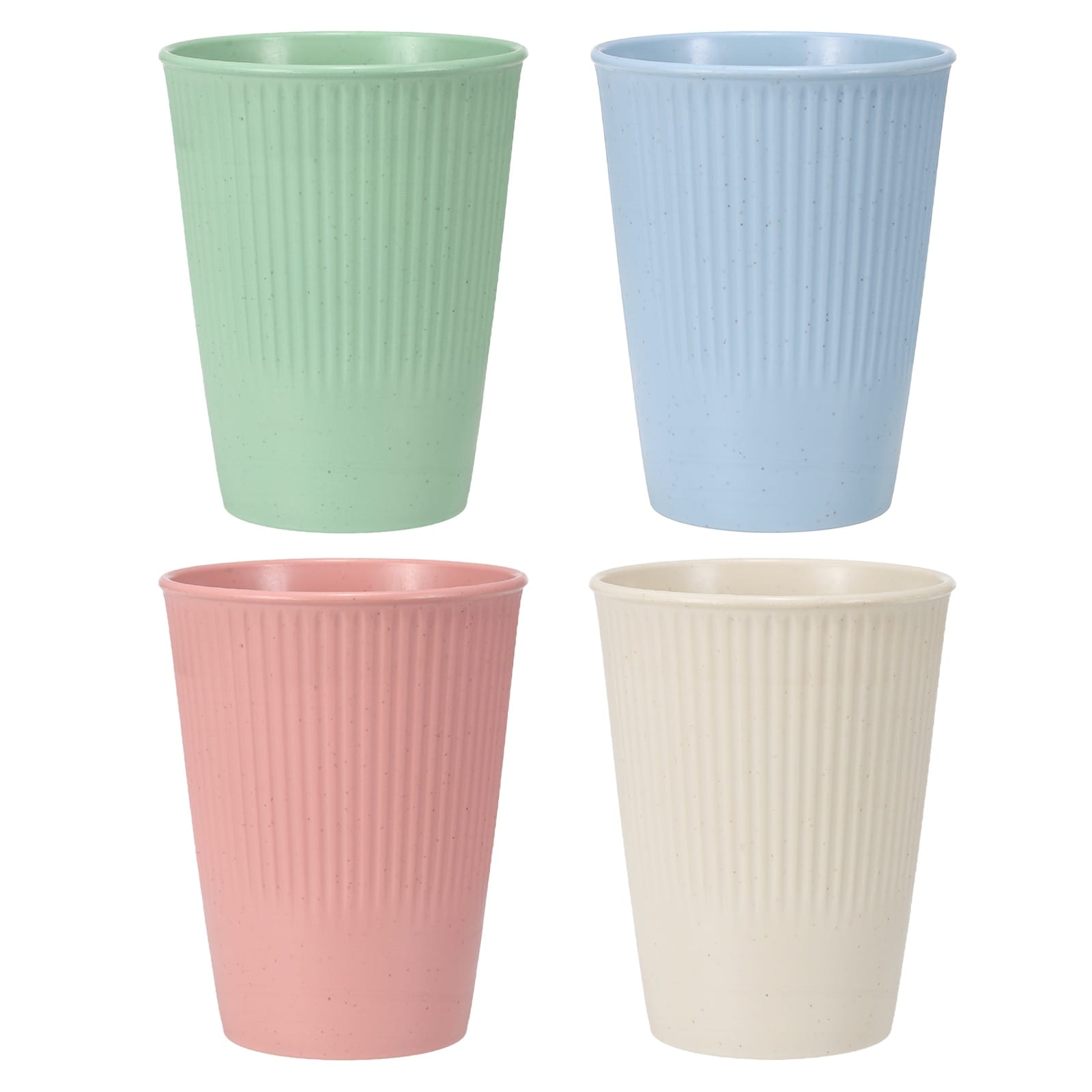 Unique Bargains 4pcs Simple Toothbrush Cup 3.3 x 3.3 x 4.2inch ...