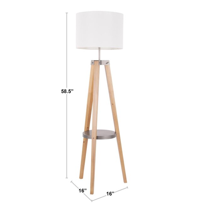 White Linen Shaded Floor Lamp, Modern Outdoor Floor Lamps Target