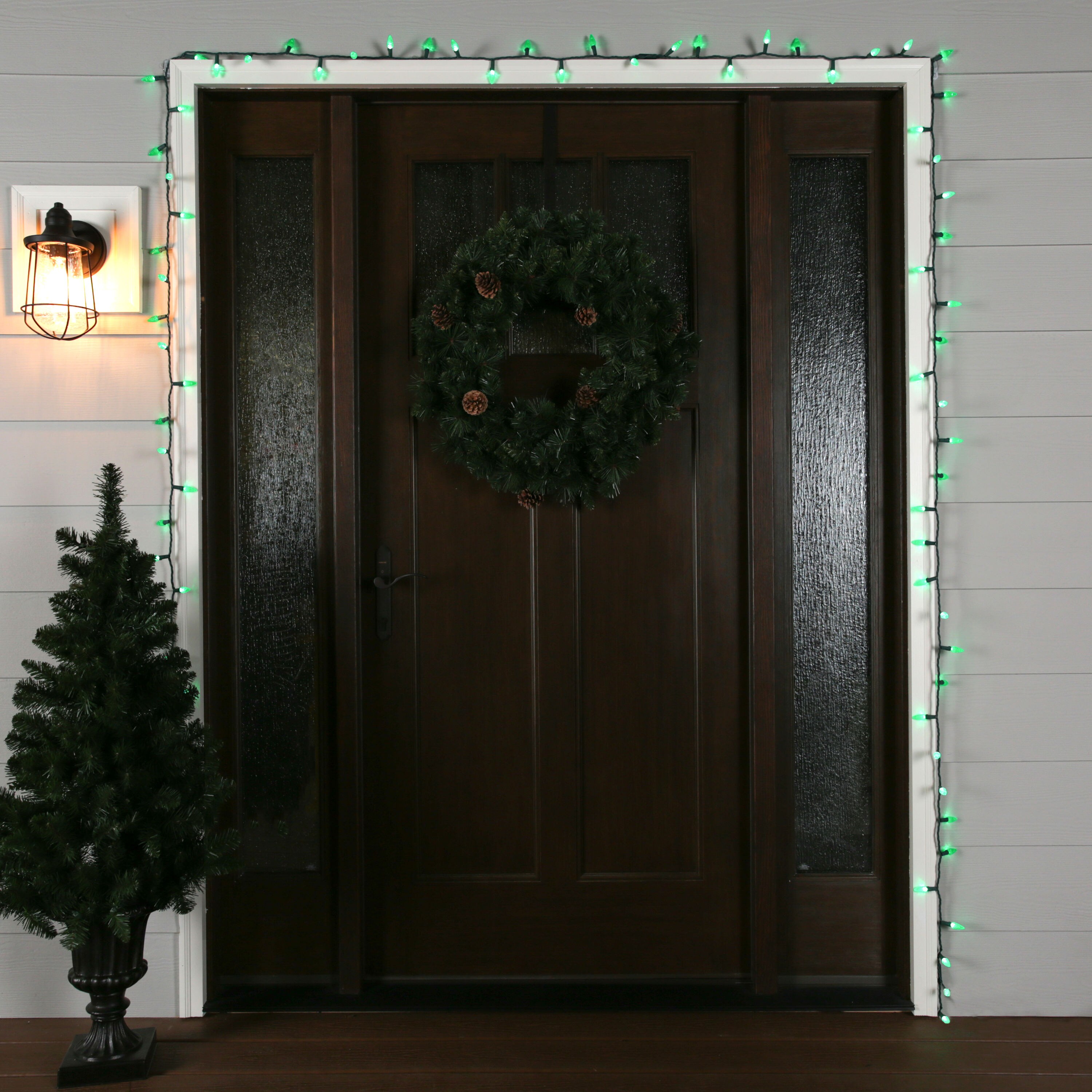 GE StayBright 70-Count 17.25-ft Green LED Plug-In Christmas