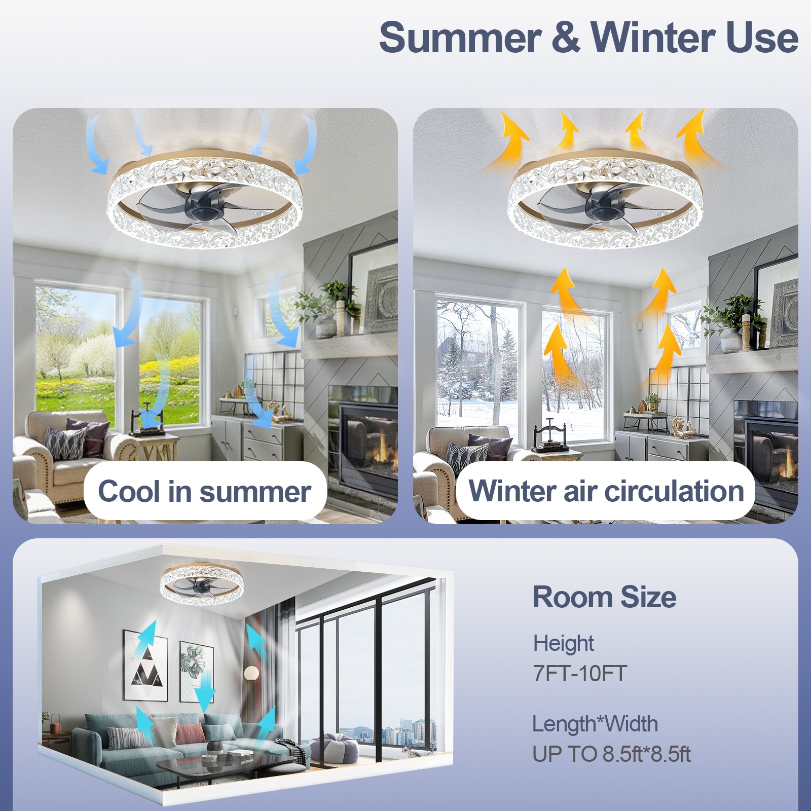 Depuley WS-FPZ196-20C-GD-LW Ceiling-Fans - View #2