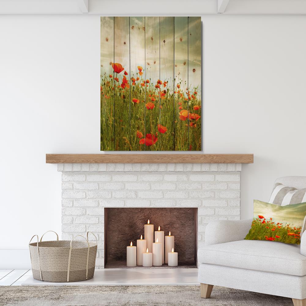 Designart 20-in H x 12-in W Floral Wood Print in the Wall Art ...