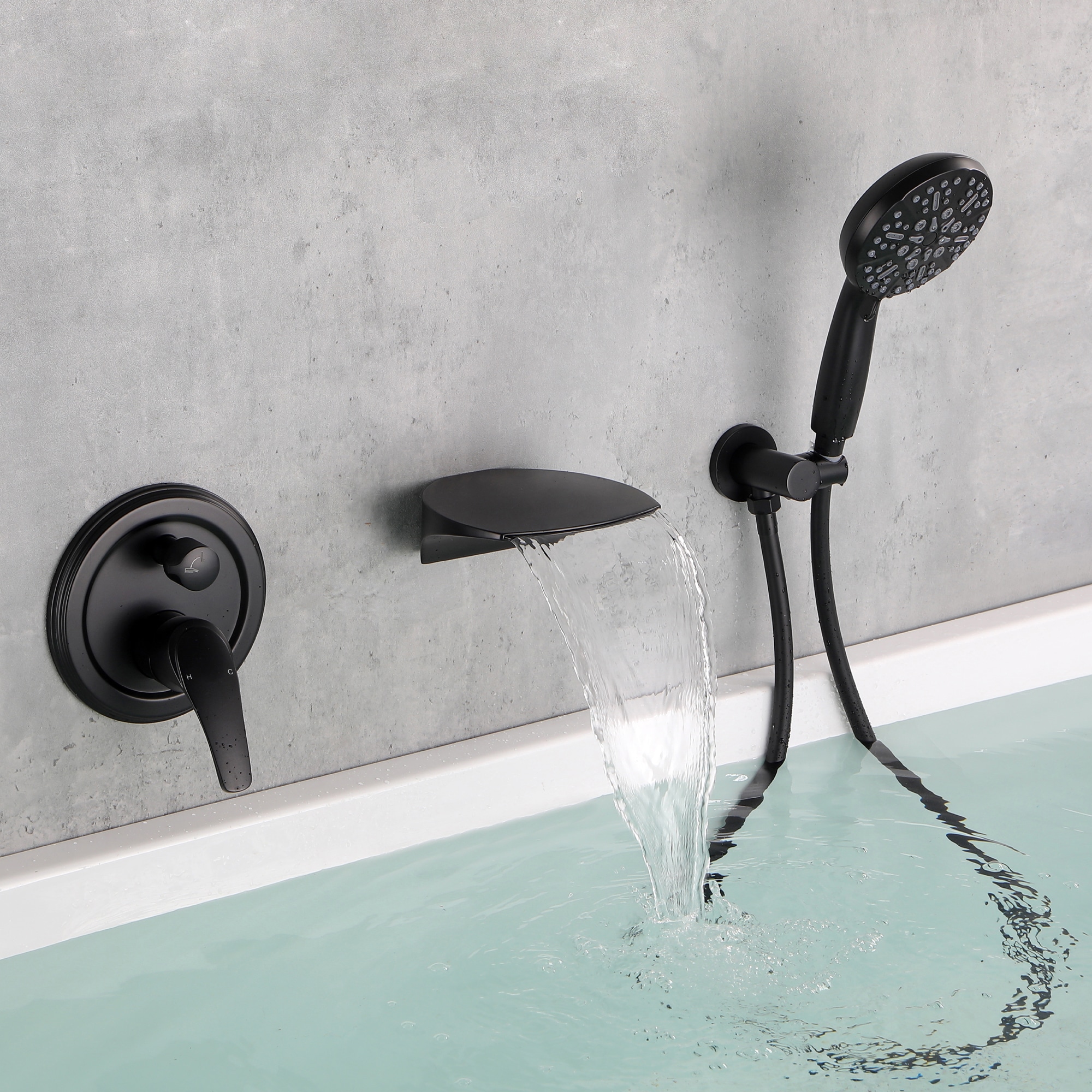 WELLFOR WA8020MB Roman-Tub-Faucets - View #3