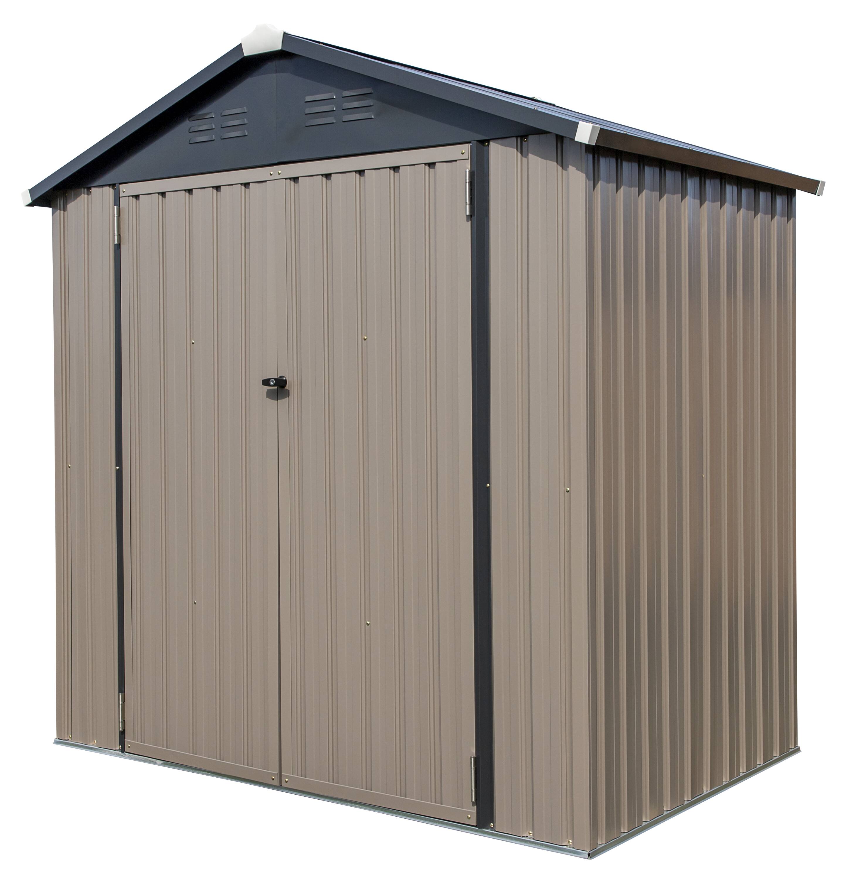 Arrow 6-ft x 4-ft Galvanized Steel Storage Shed in the Metal Storage ...