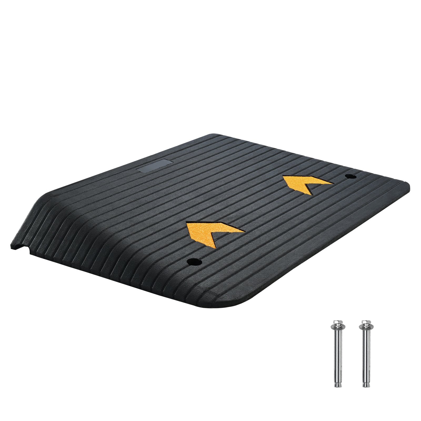 GIVIMO 4-in Rise Rubber Threshold Ramp with Non-Slip Textured Surface 33069-lb Capacity Curb Ramp for Wheelchair and Scooter #LW047GIVSS173