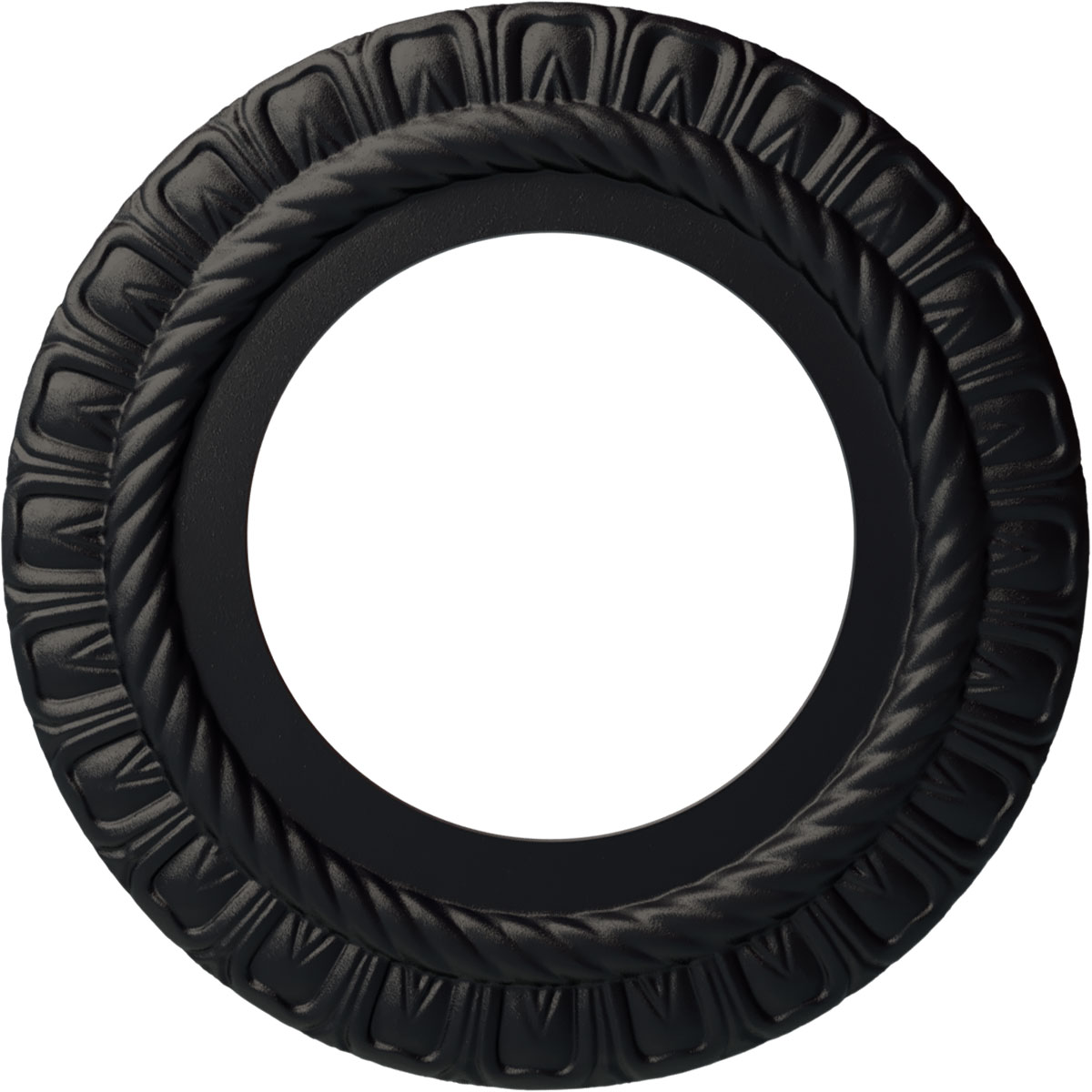 Ekena Millwork CM10CLSGS Claremont 10.625-in W x 10.625-in L Painted Steel Gray Polyurethane Whole Ceiling Medallion