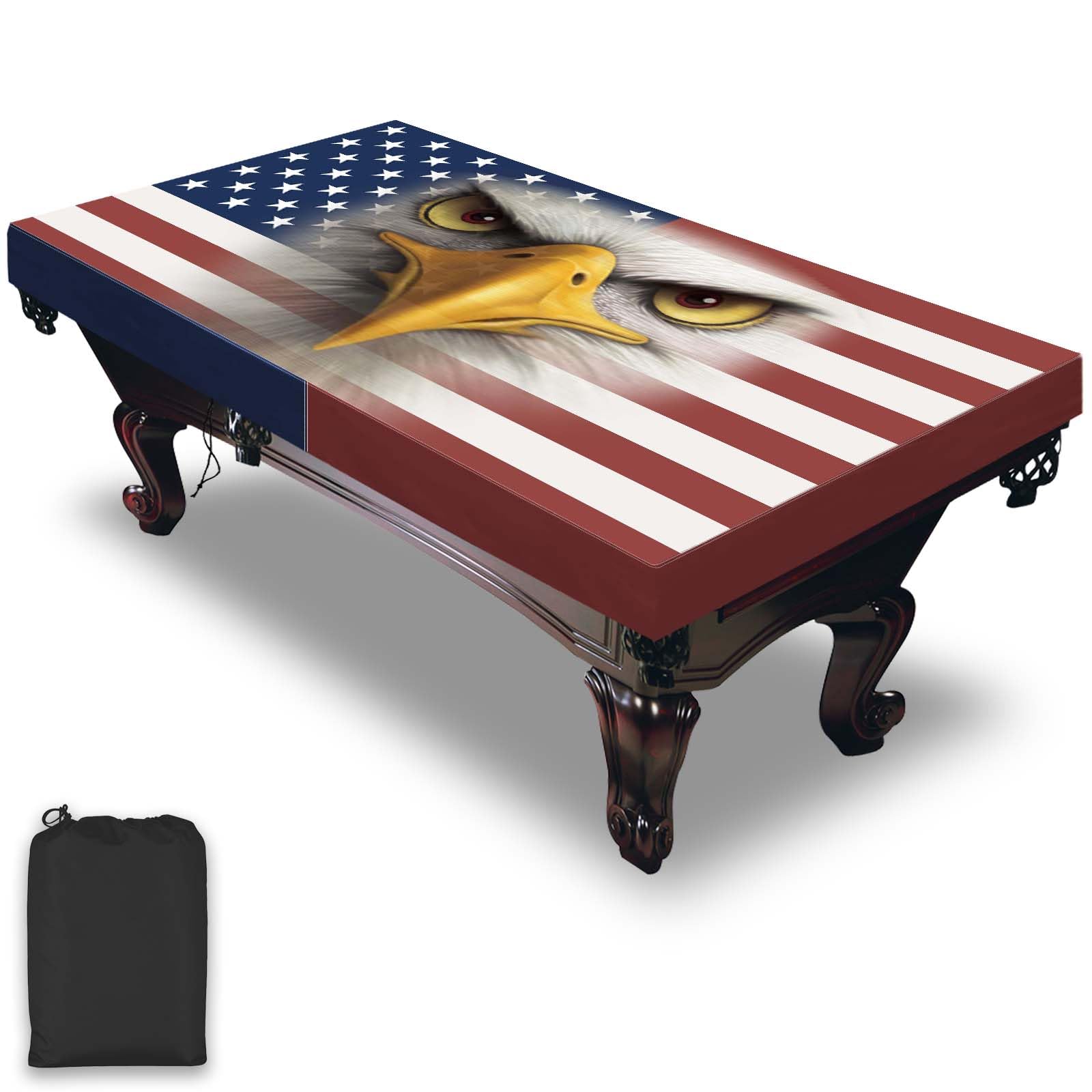 KHKFY  Pool Table Cover Waterproof Dustproof Indoor Outdoor Billiards Accessories Heavy Woven Polyester Taffeta Cloth Fits Eight Foot Tables