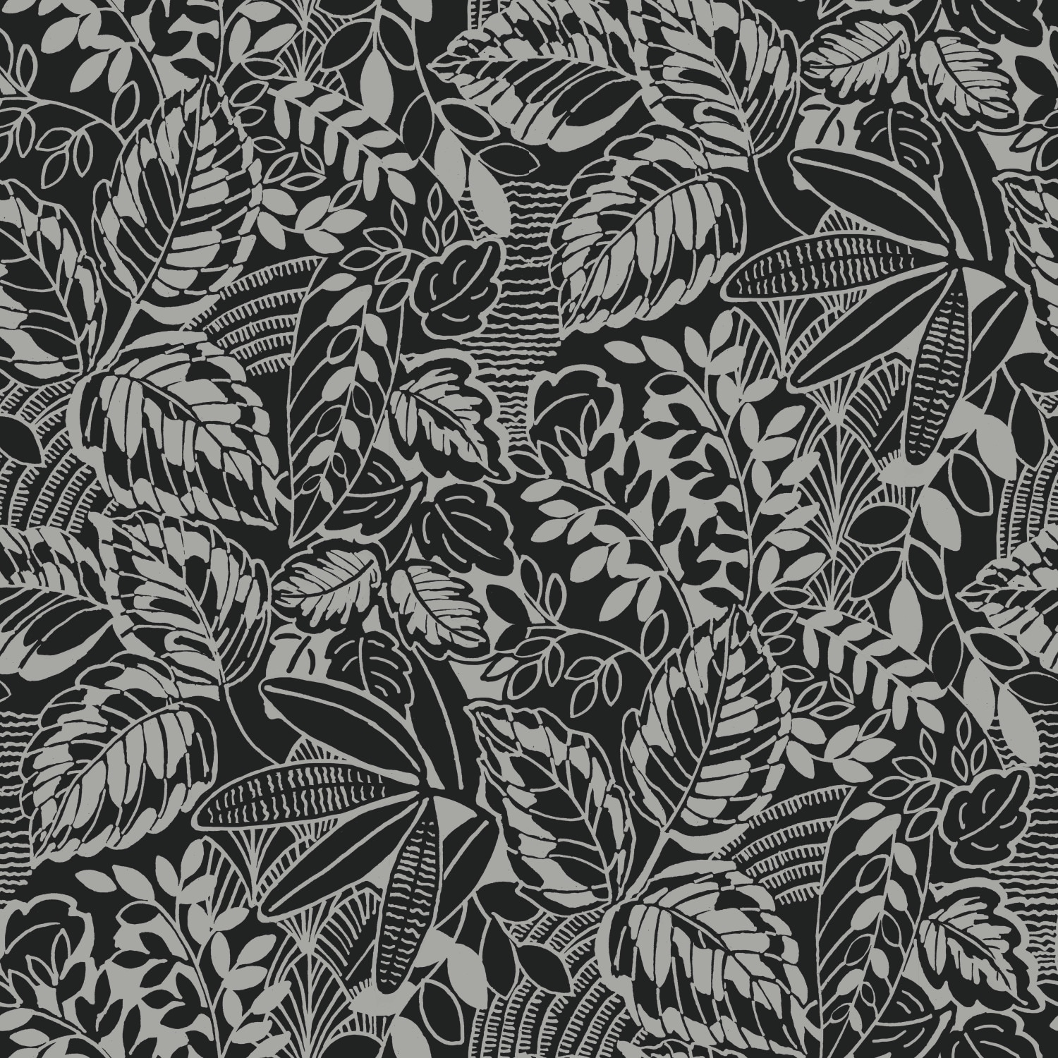 RoomMates RMK11748WP 28.18-Sq. Feet Black Vinyl Ivy/Vines Self-adhesive Peel and Stick Wallpaper