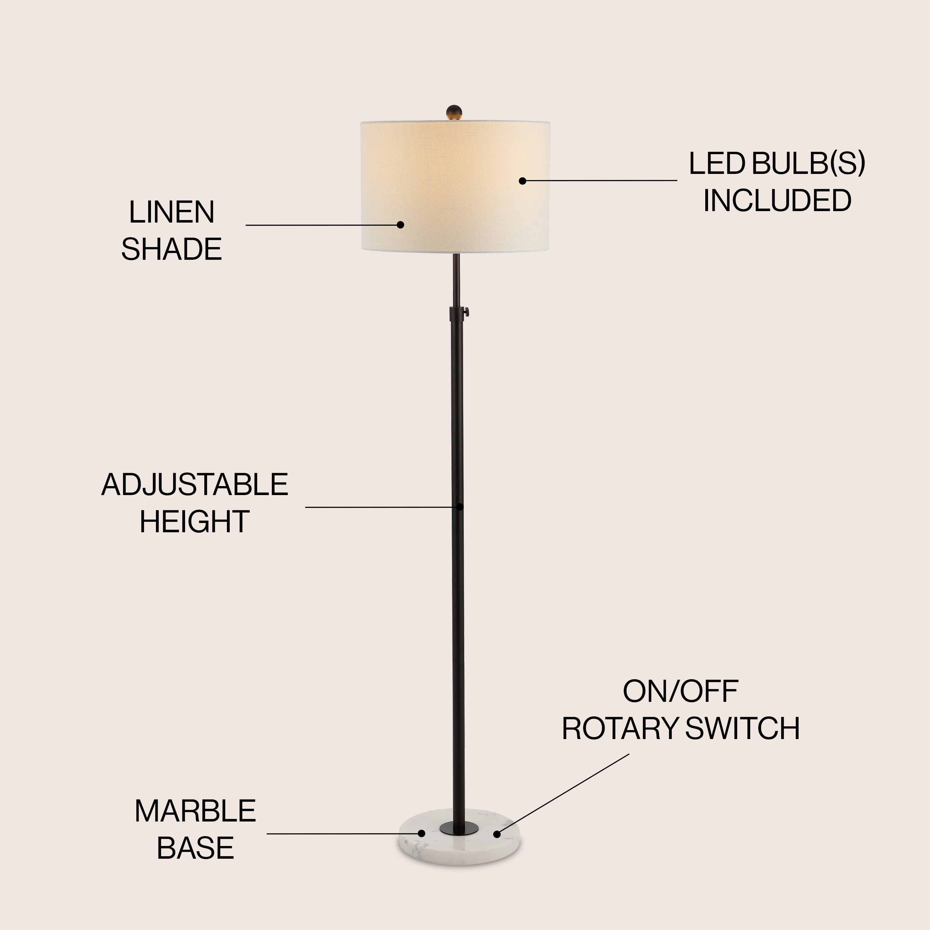 JONATHAN  Y JYL3022B floorlamps - View #3