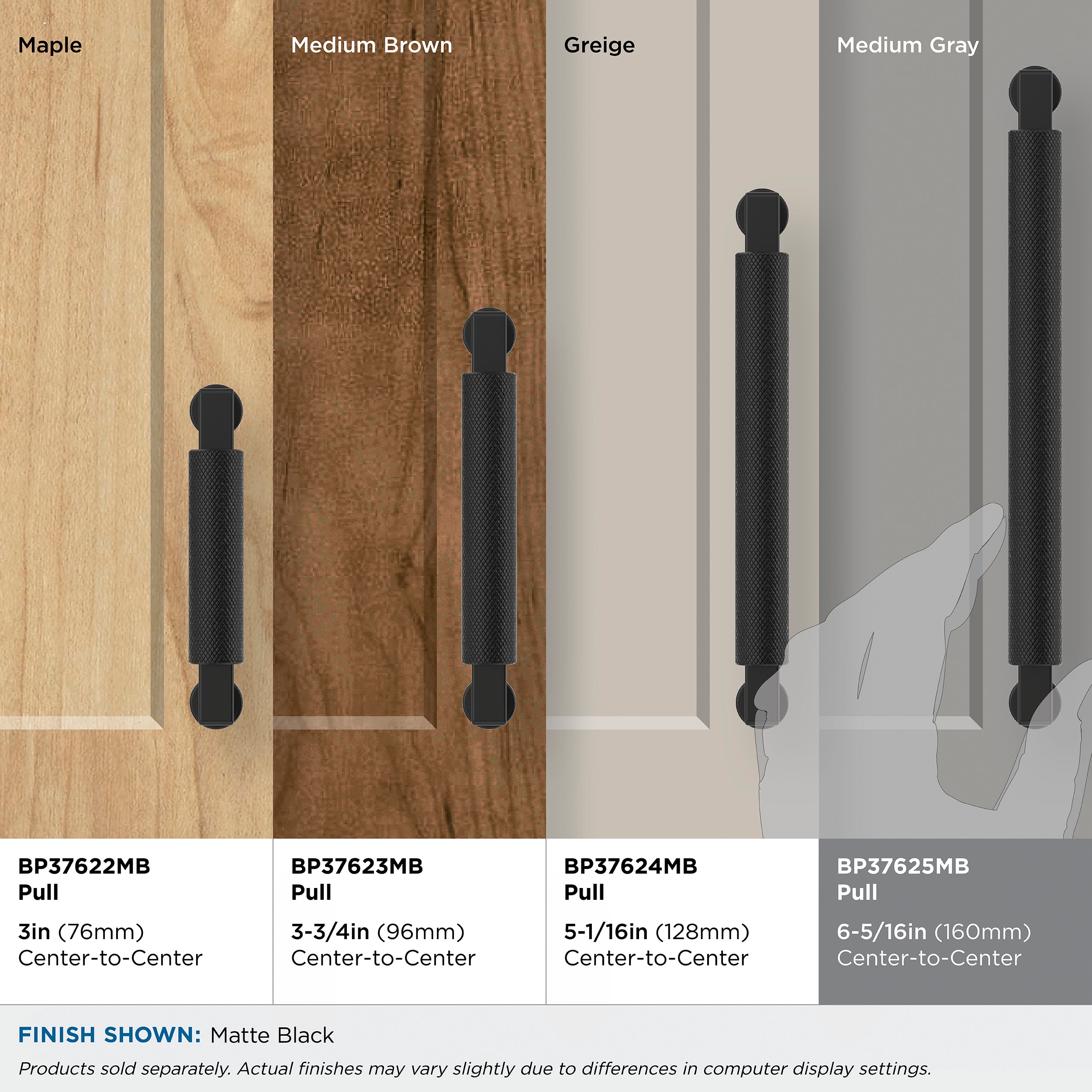 Amerock BP37625MB Cabinet-Pulls - View #7