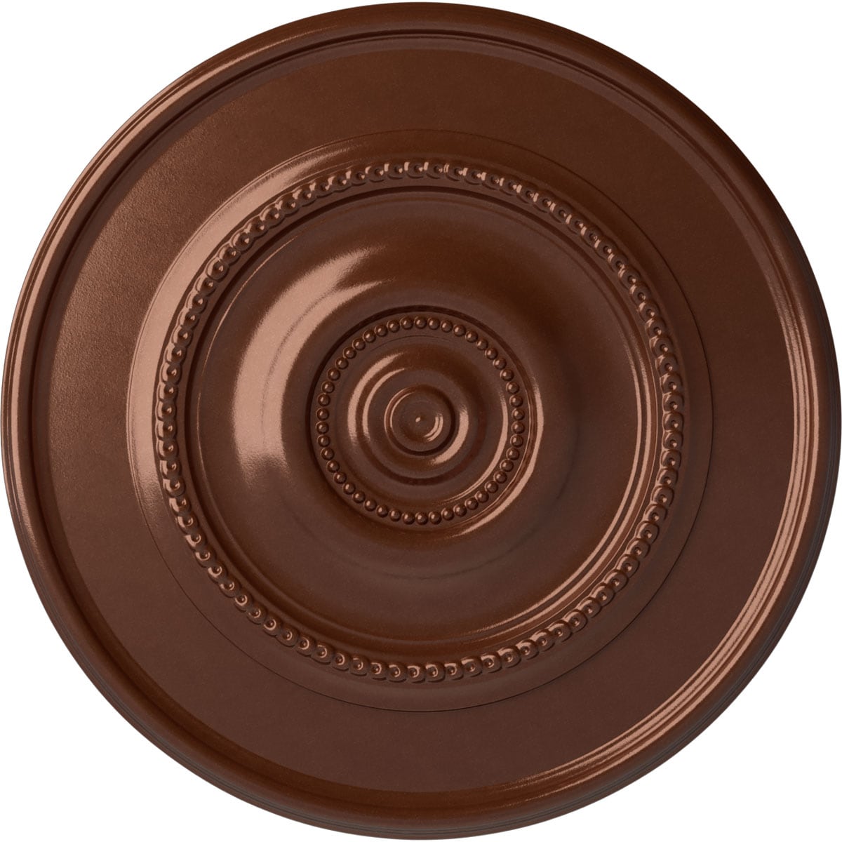 Ekena Millwork CM24RECPS Traditional Reece 24.375-in W x 24.375-in L Painted Copper Penny Polyurethane Whole Ceiling Medallion