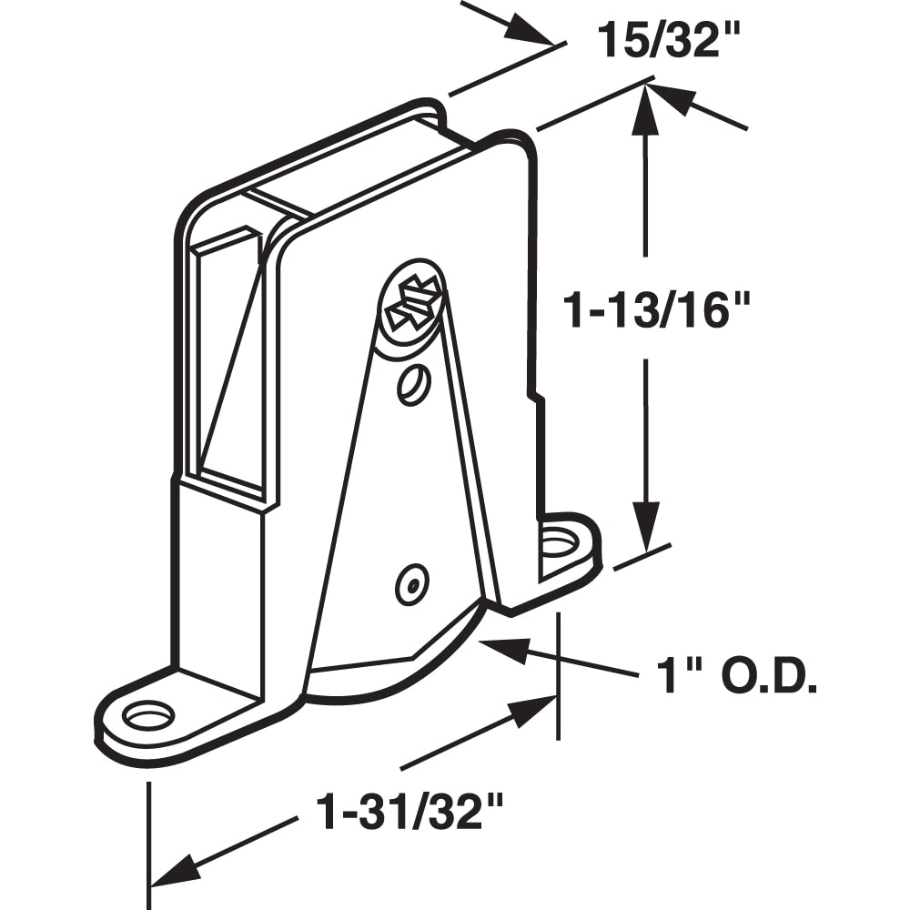 Prime-Line 2-Pack 1-in Adjustable Plastic Sliding Screen Door Roller ...