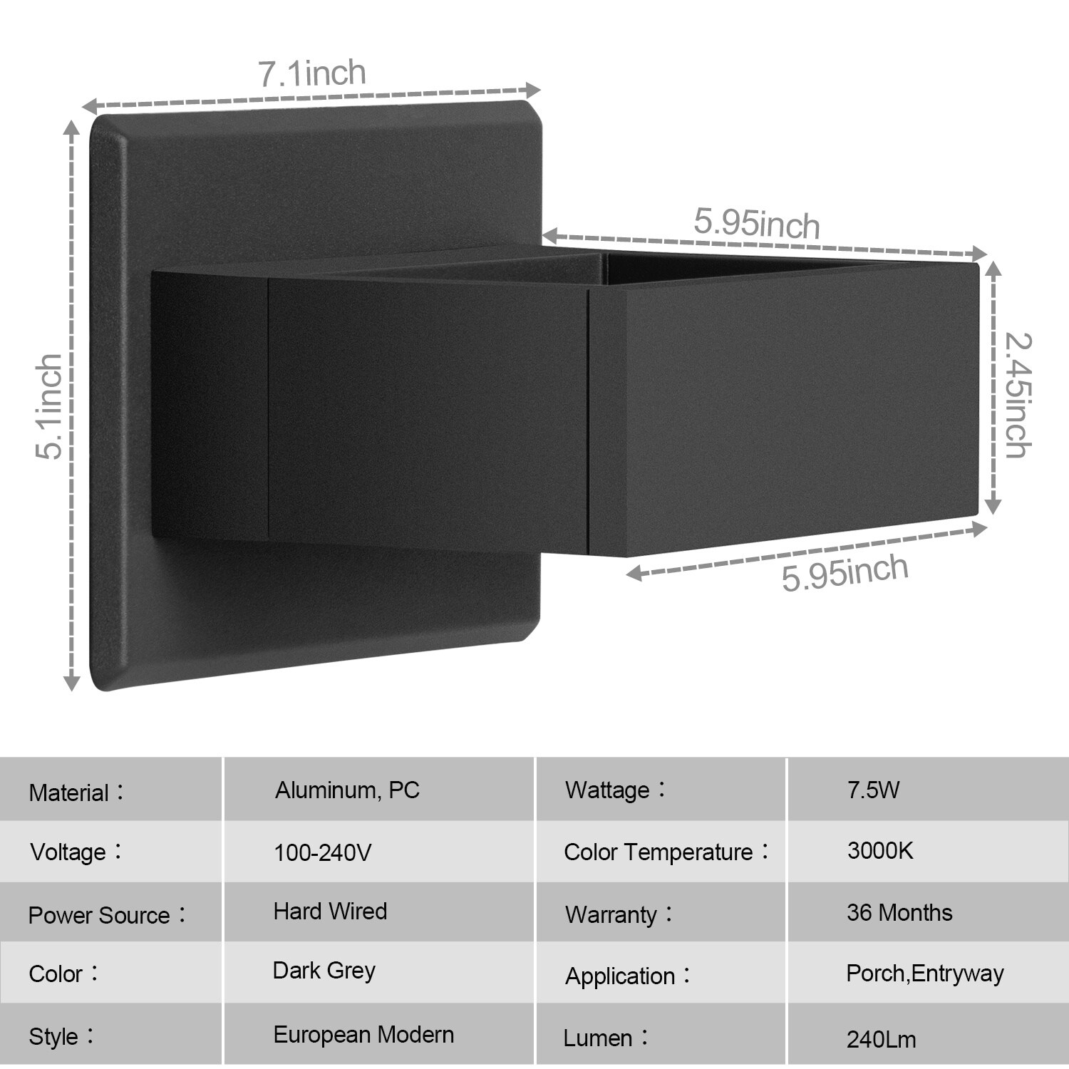 Kahomvis INOW-QPD0-KNY Outdoor-Wall-Lighting - View #3