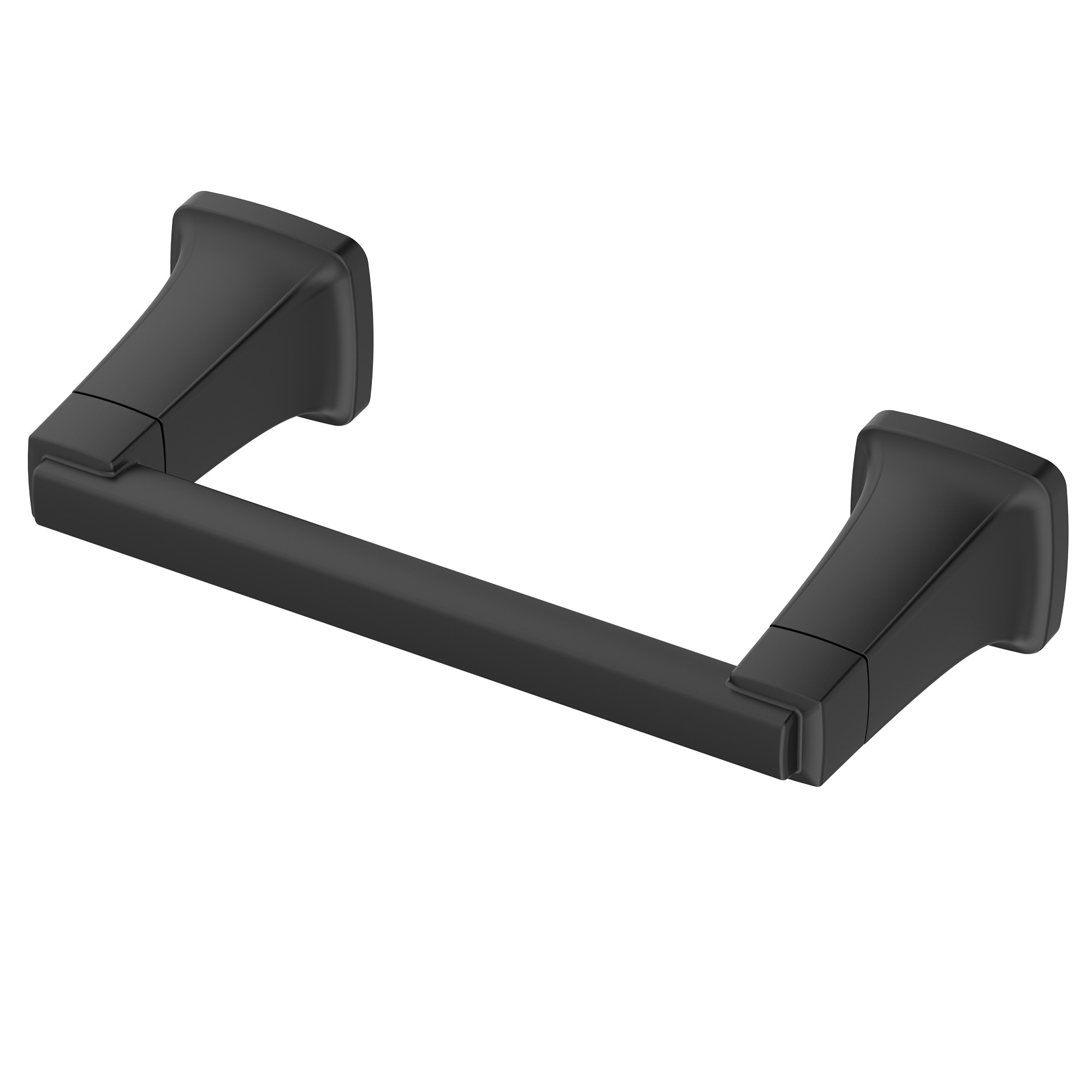 American Standard 7353230.243 Townsend Matte Black Wall mount Spring-loaded Toilet Paper Holder 1 -Rolls with Storage