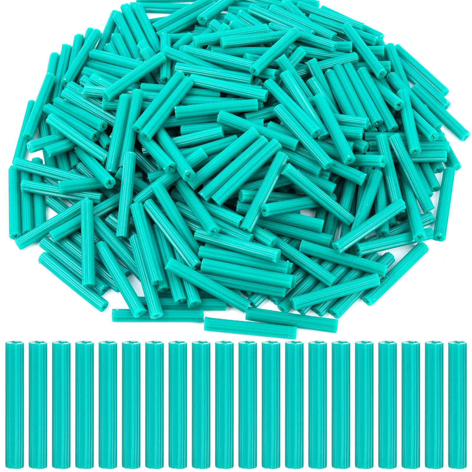 KIWDZFU 1000 Pcs Plastic Expansion Anchors 7mm 1/4 in Hole by 50mm Heavy Duty Anchors for Drywall Concrete Brick Hollow Walls Fits Size 10 11 12 #LKI0821A1179