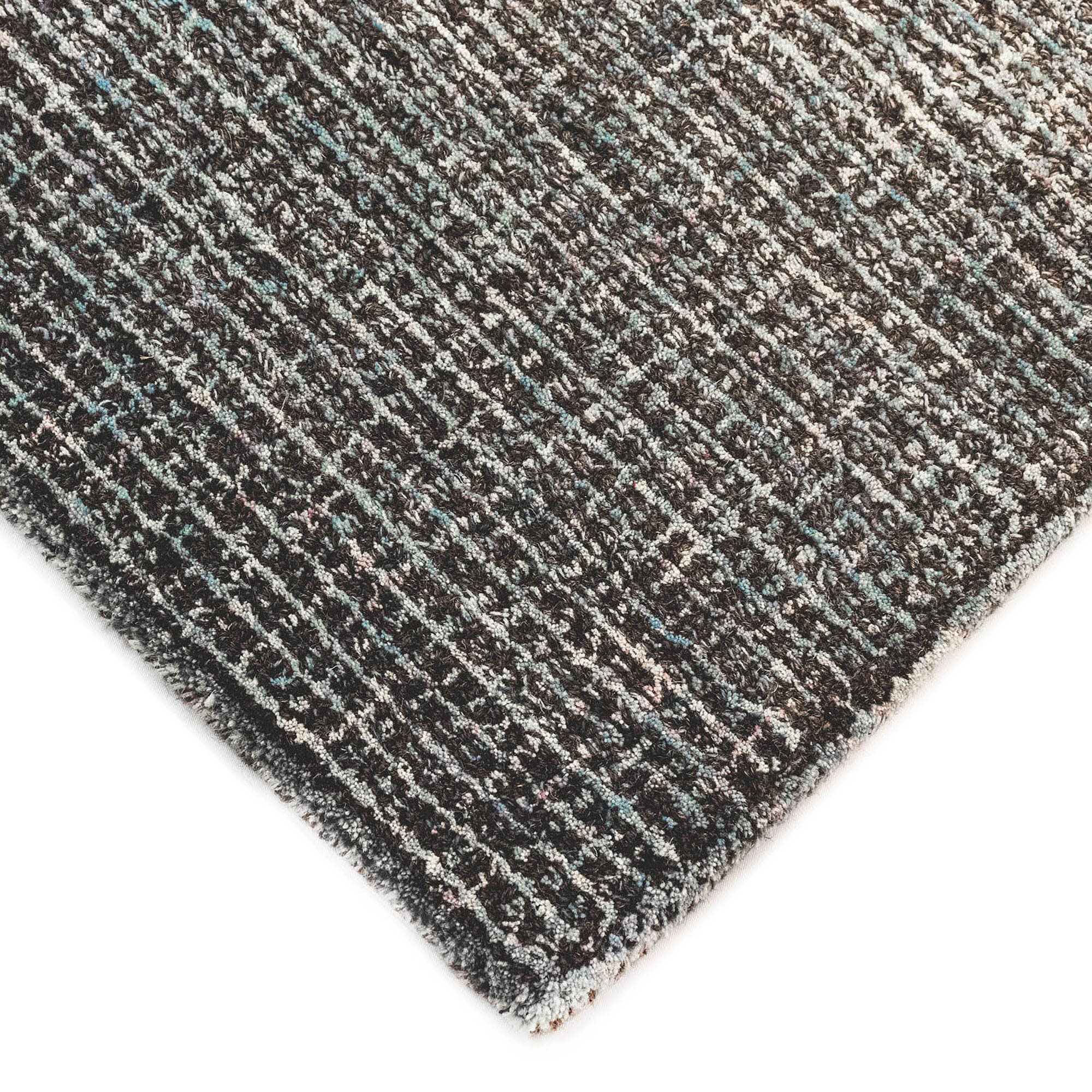 Handmade Charcoal Geometric Wool 5' x 7' Tufted Rug
