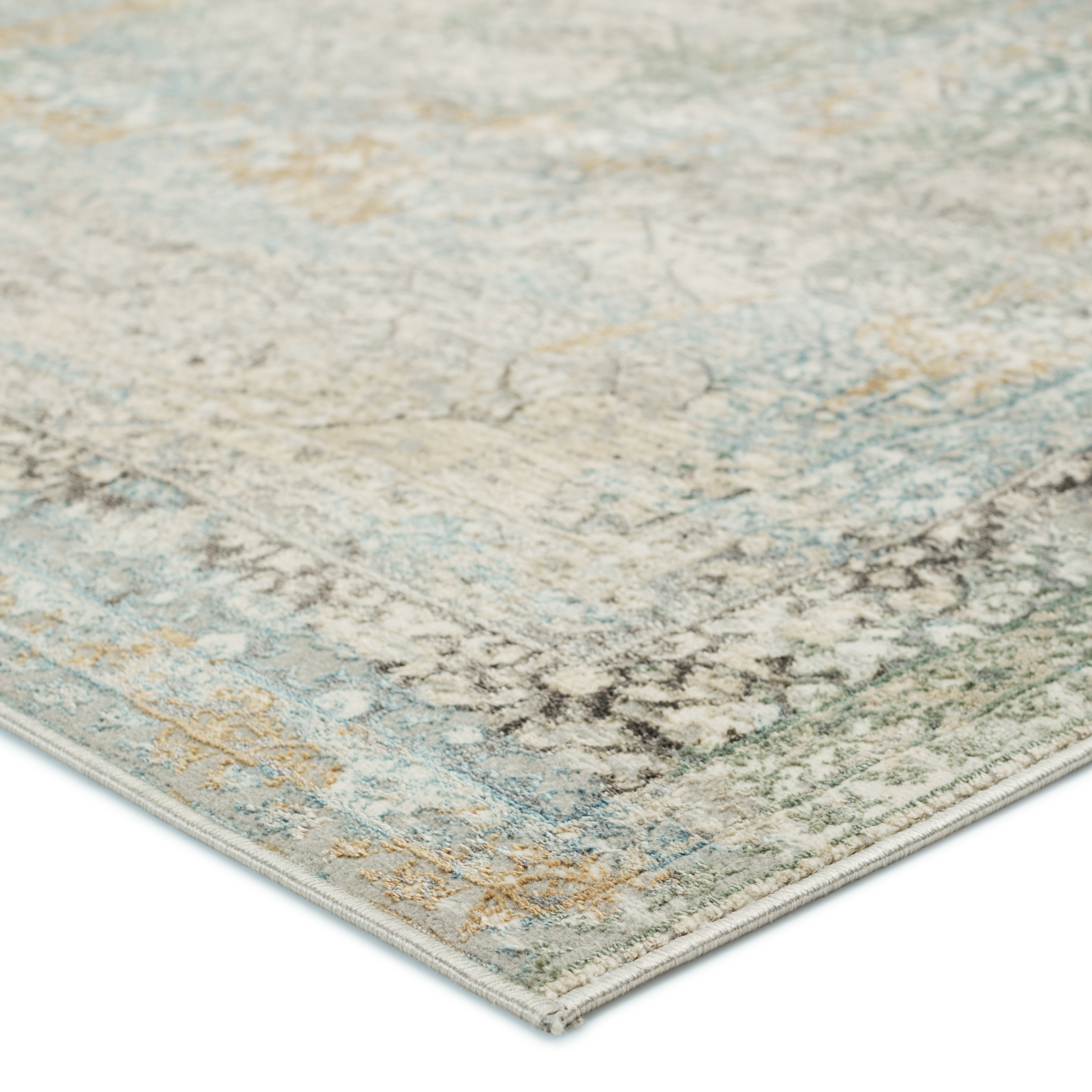 Melo Washable Gray Wool-Synthetic Blend 10' x 14' Area Rug