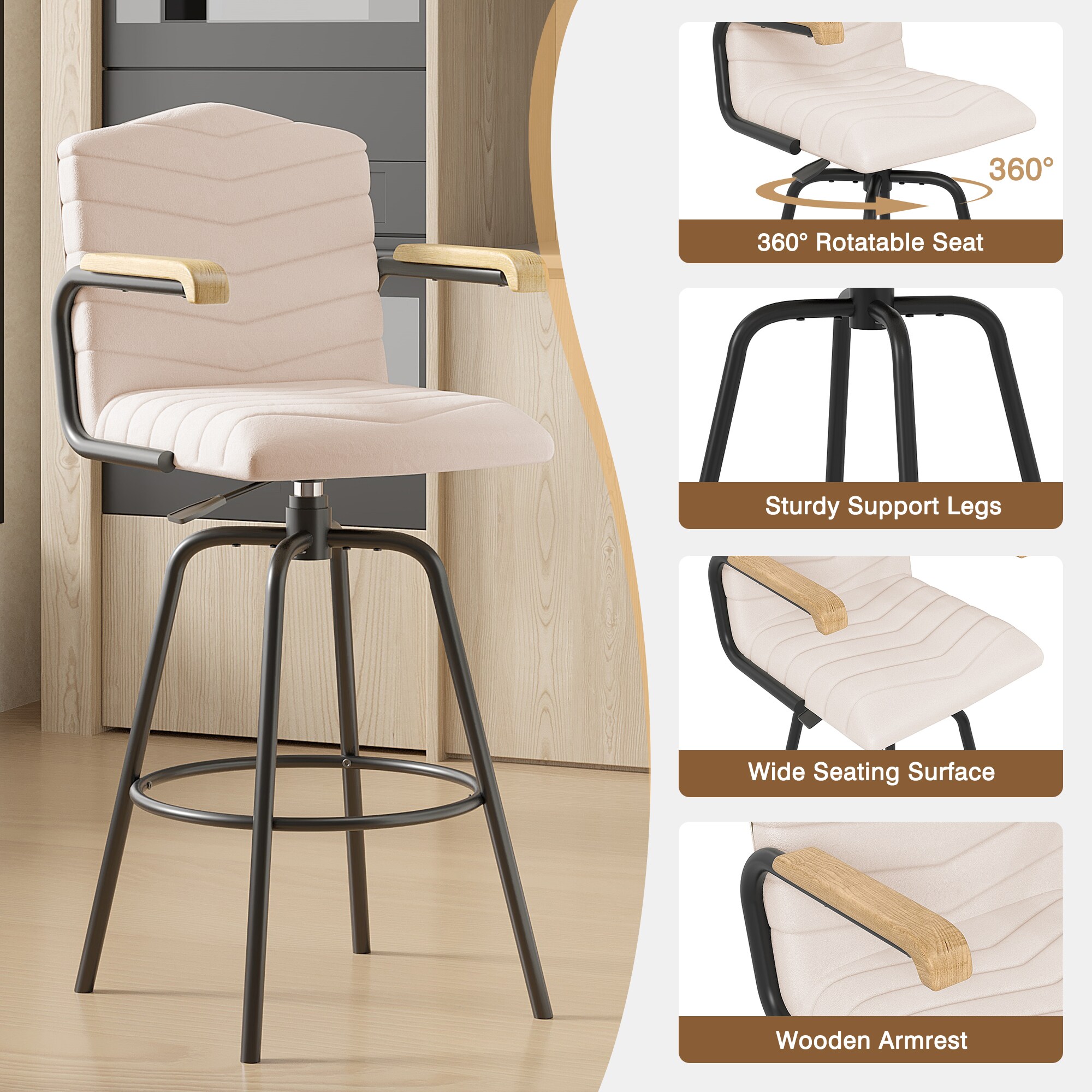 Vecelo LOE-CC-KW08-CRY stools - View #4