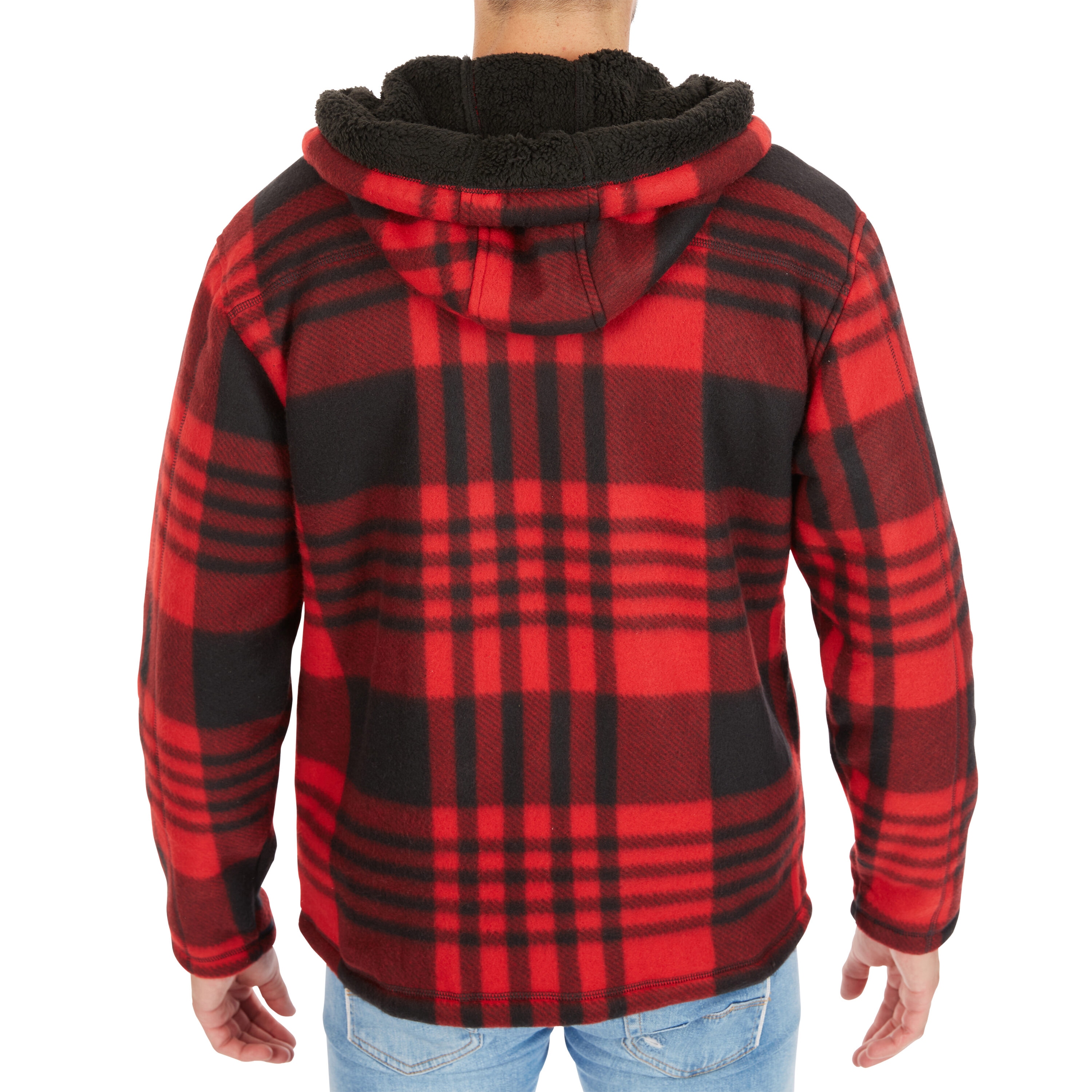 Zip Jacket Coats & at Full Work Fleece Butter-Sherpa in Smith\'s department Jackets the Polar Workwear Plaid Lined Hooded