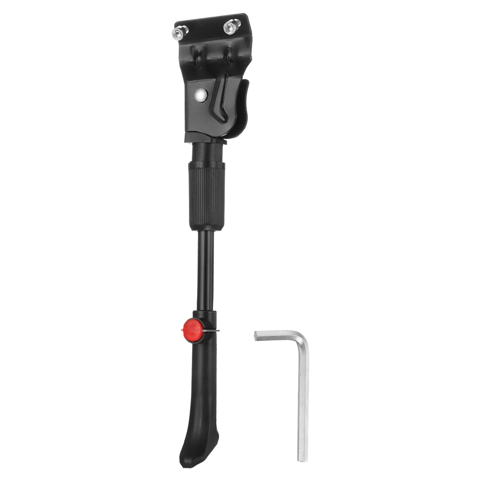 Harfington Back Bike Kickstand Carbon Steel Adjustment Bicycle Single-Side Kick Stand Rear Mount Bikes Support Racks for 20-27 Inch Wheel with Tool Black