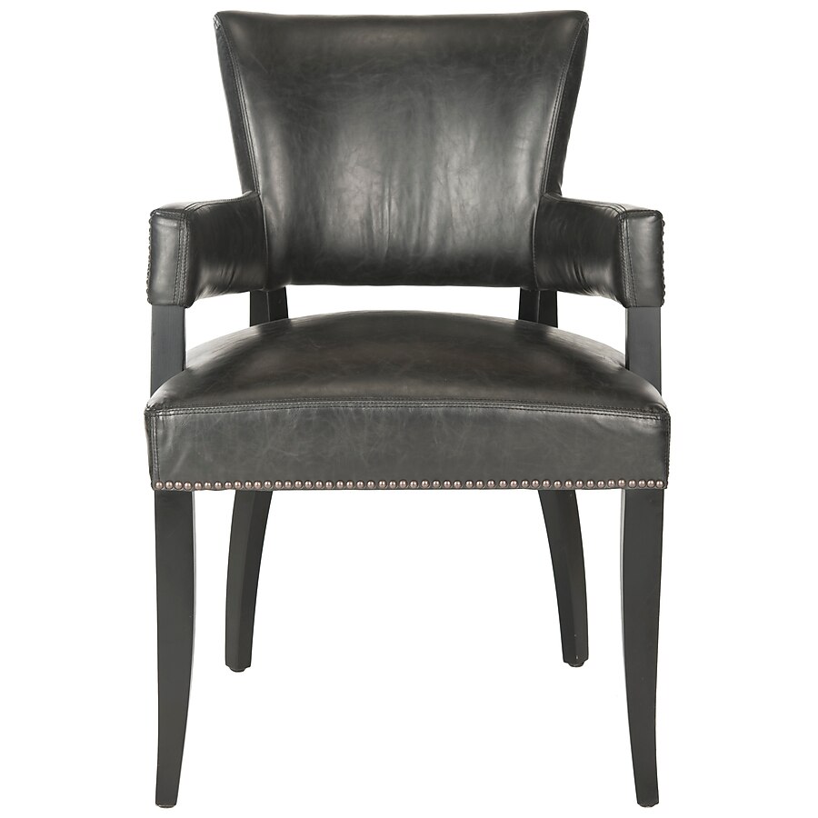 Safavieh Desa Contemporary/Modern Faux Leather Upholstered Side Chair (Wood Frame) Safavieh Desa Contemporary/Modern Faux Leather Upholstered Side Chair (Wood Frame)